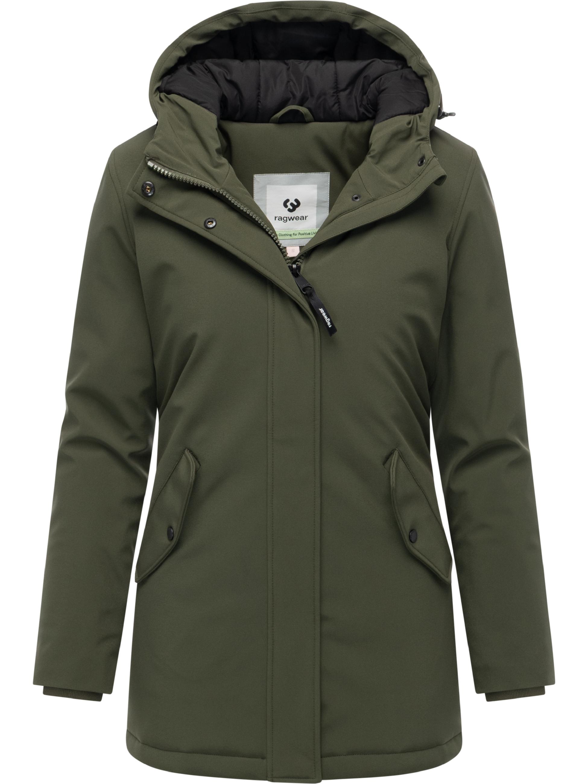 Wasserdichter Softshell-Kurzmantel mit Kapuze "Navanuti" Dark Olive