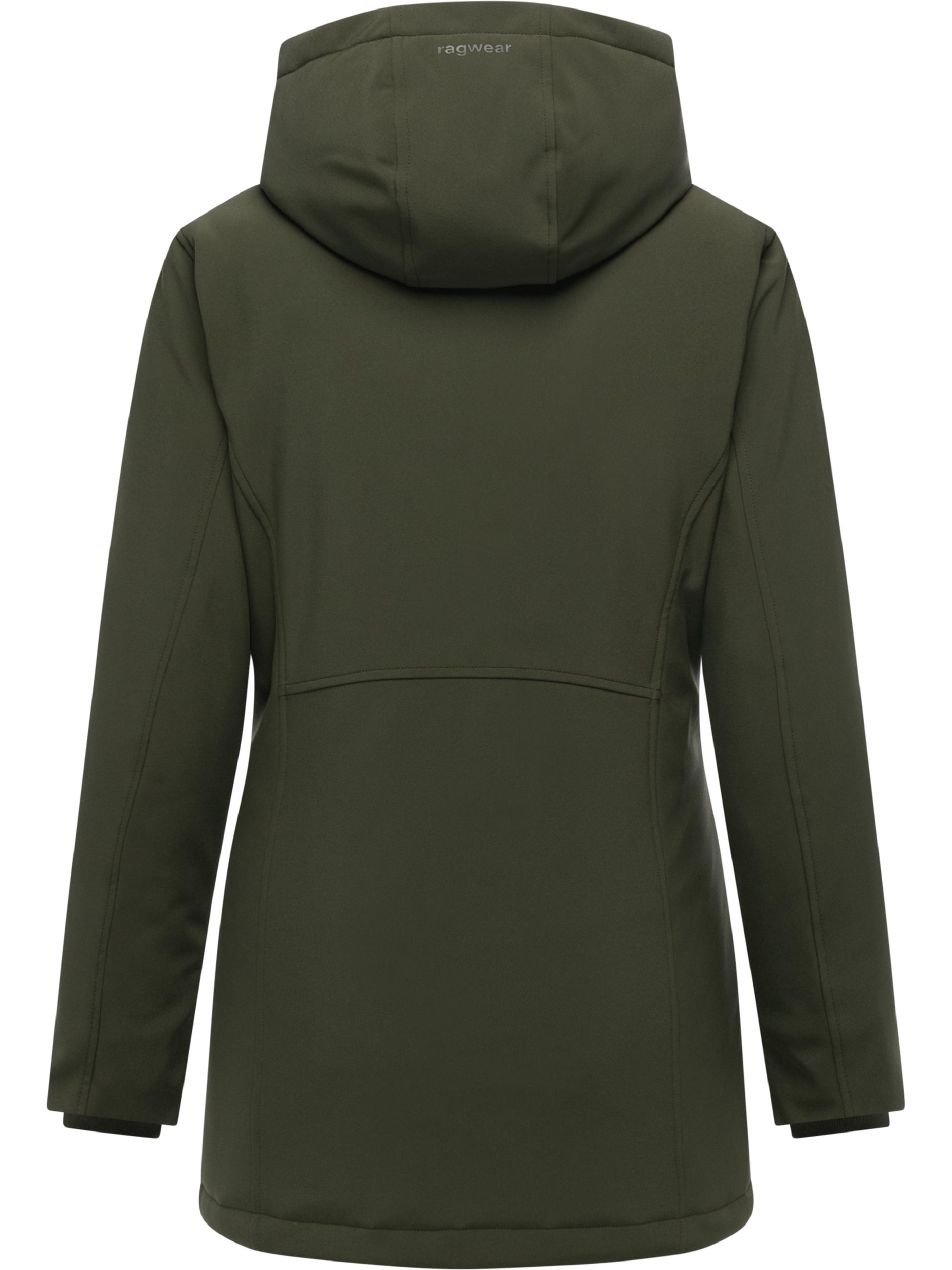Wasserdichter Softshell-Kurzmantel mit Kapuze "Navanuti" Dark Olive