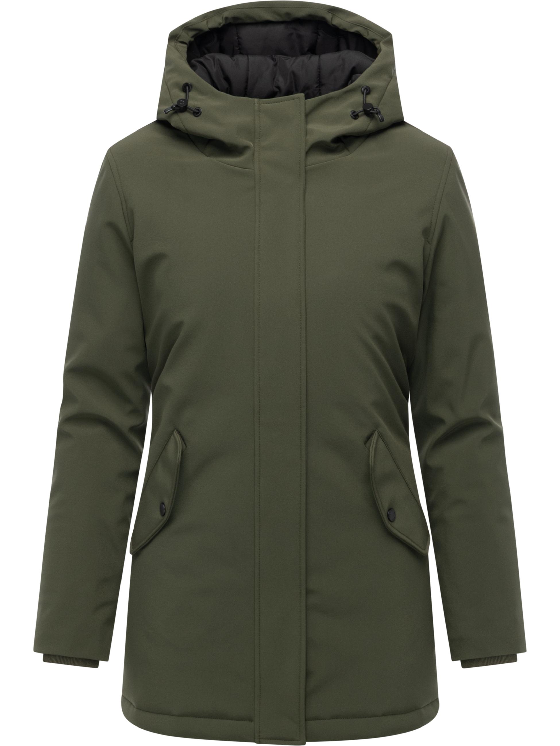 Wasserdichter Softshell-Kurzmantel mit Kapuze "Navanuti" Dark Olive