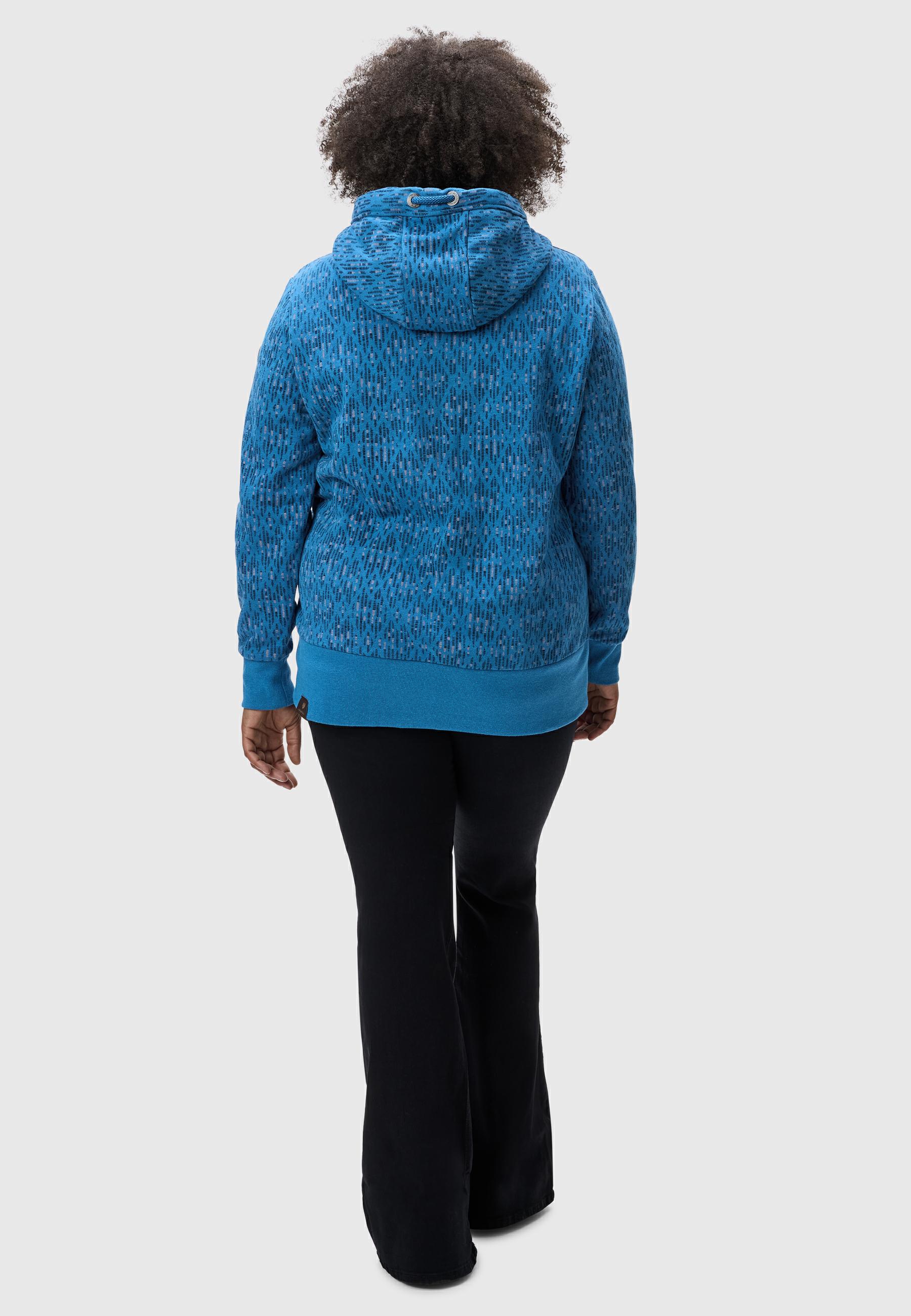 Sweatjacke mit Kapuze "Neska Print Zip Plus" Blue