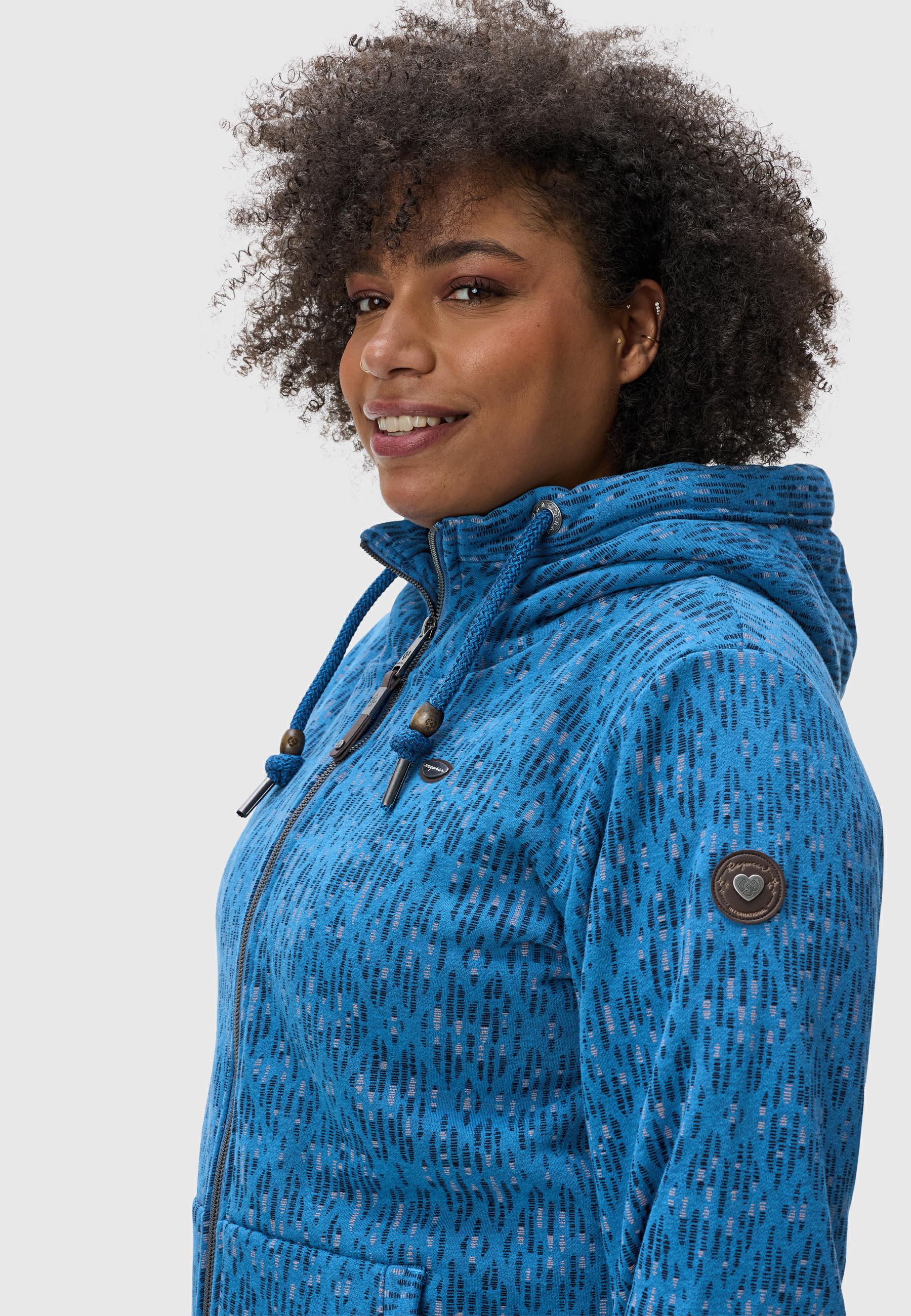 Sweatjacke mit Kapuze "Neska Print Zip Plus" Blue