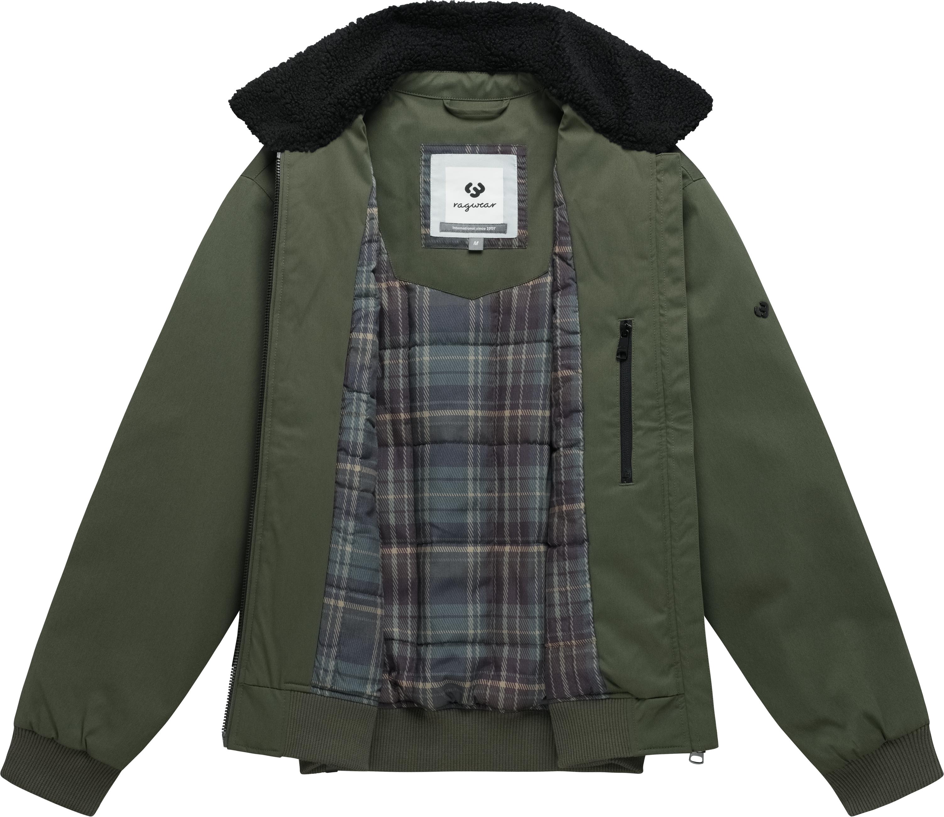 Wasserdichte Winterjacke mit weichem Kragen "Newys Y" Dark Olive