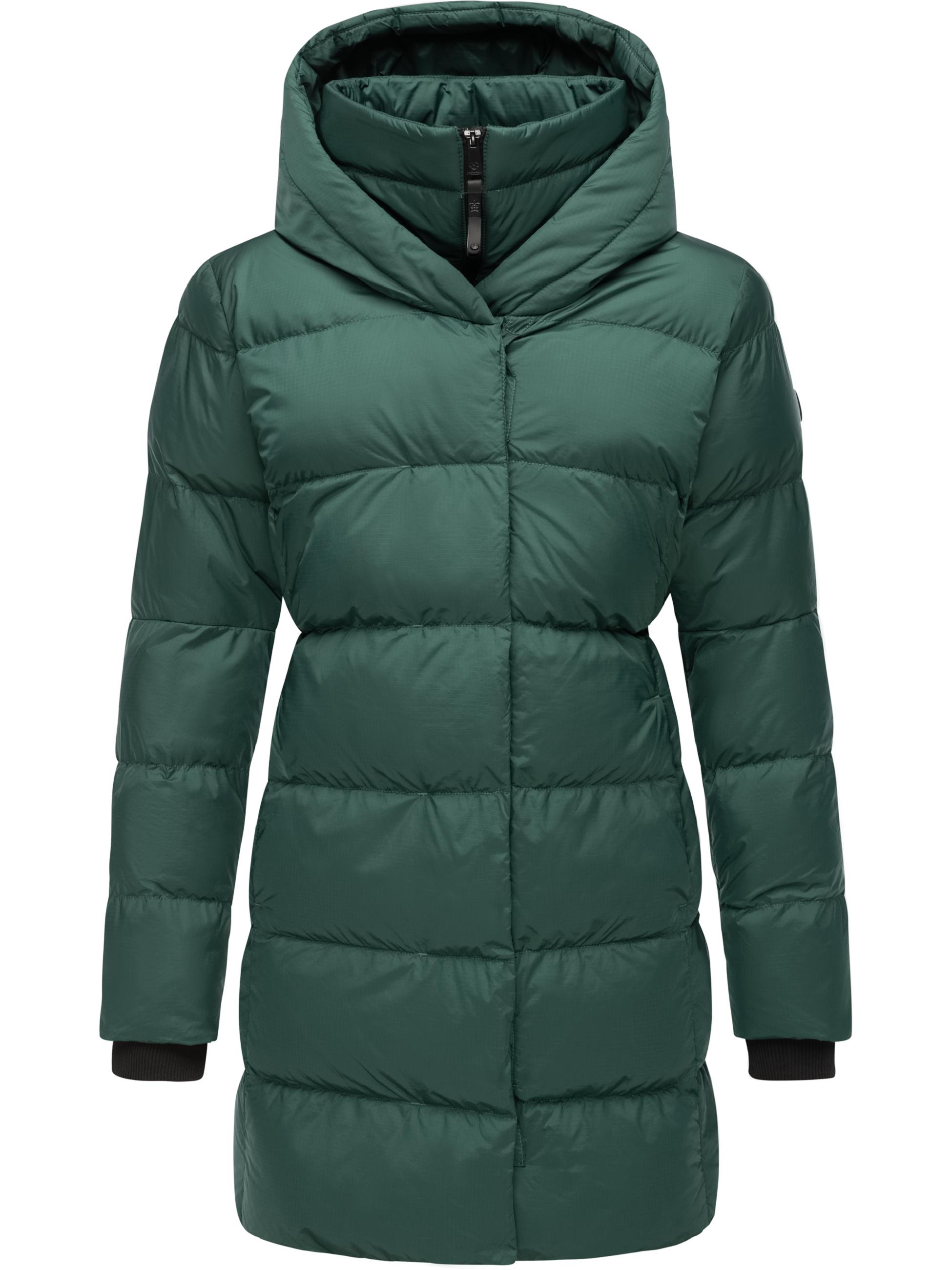 Warmer Kurzmantel mit Kapuze "Niara" Forest Green