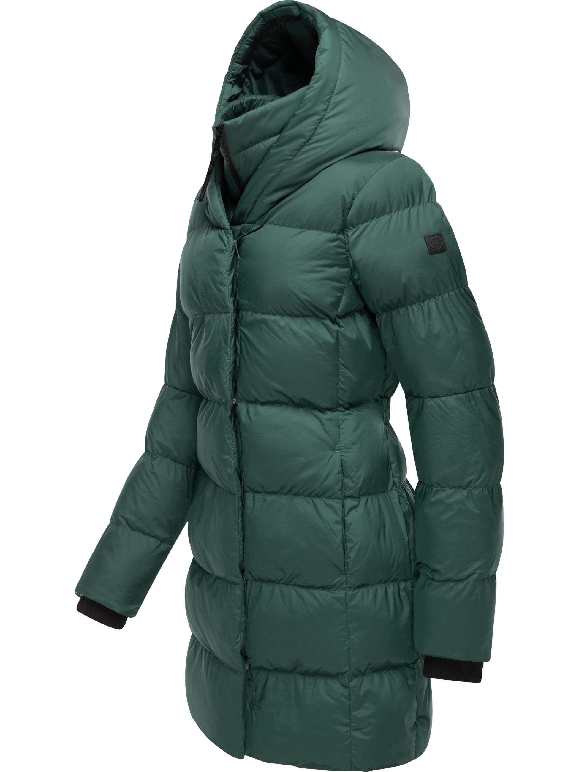 Warmer Kurzmantel mit Kapuze "Niara" Forest Green