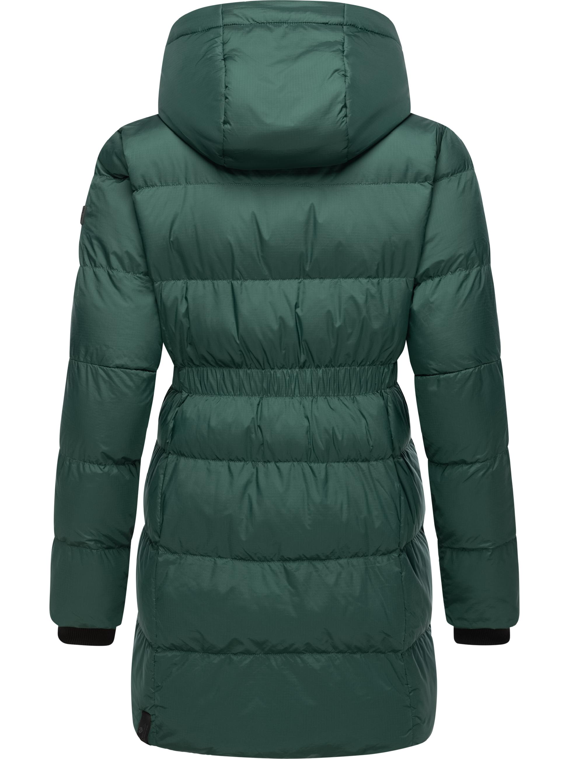 Warmer Kurzmantel mit Kapuze "Niara" Forest Green