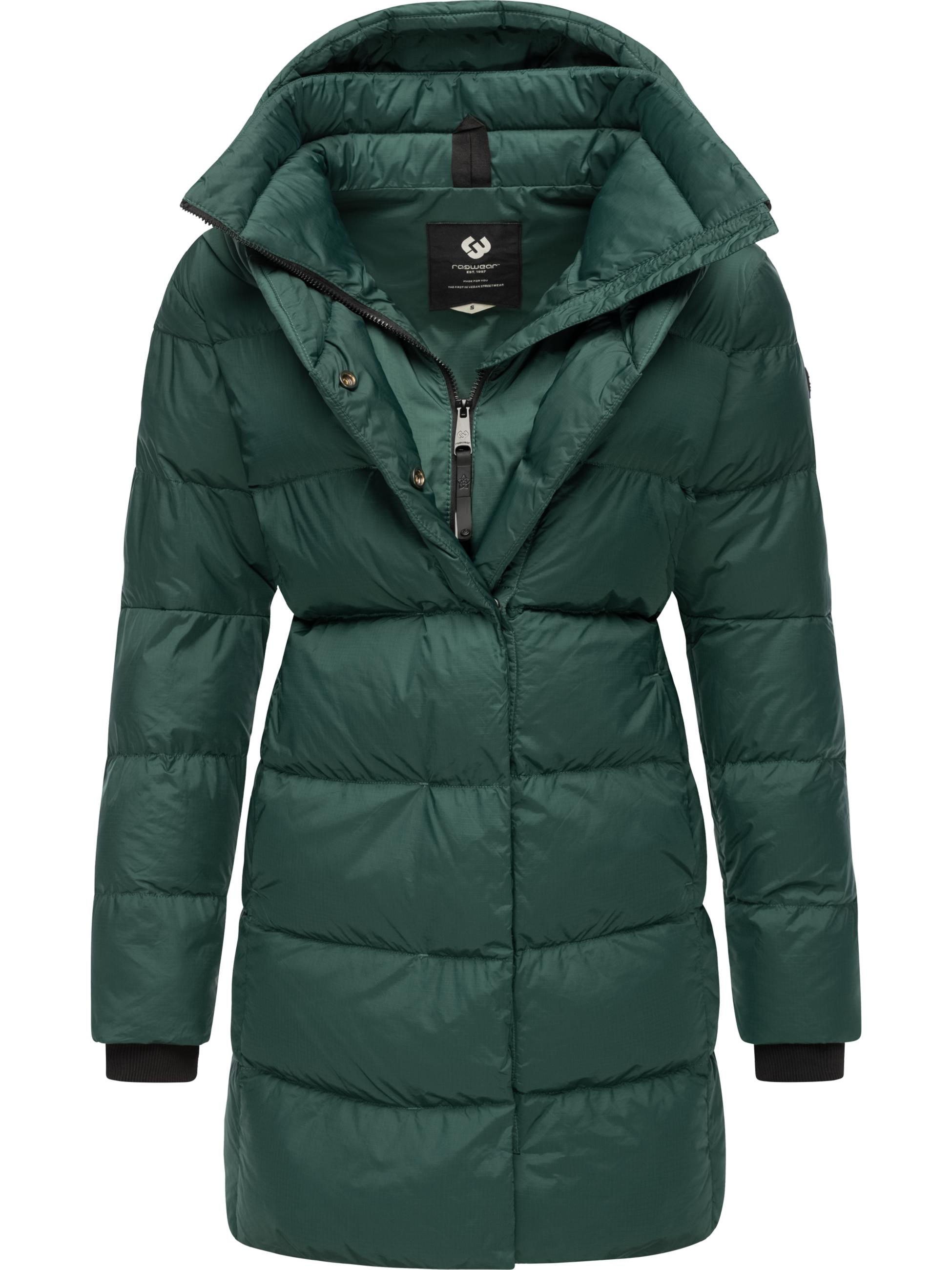 Warmer Kurzmantel mit Kapuze "Niara" Forest Green