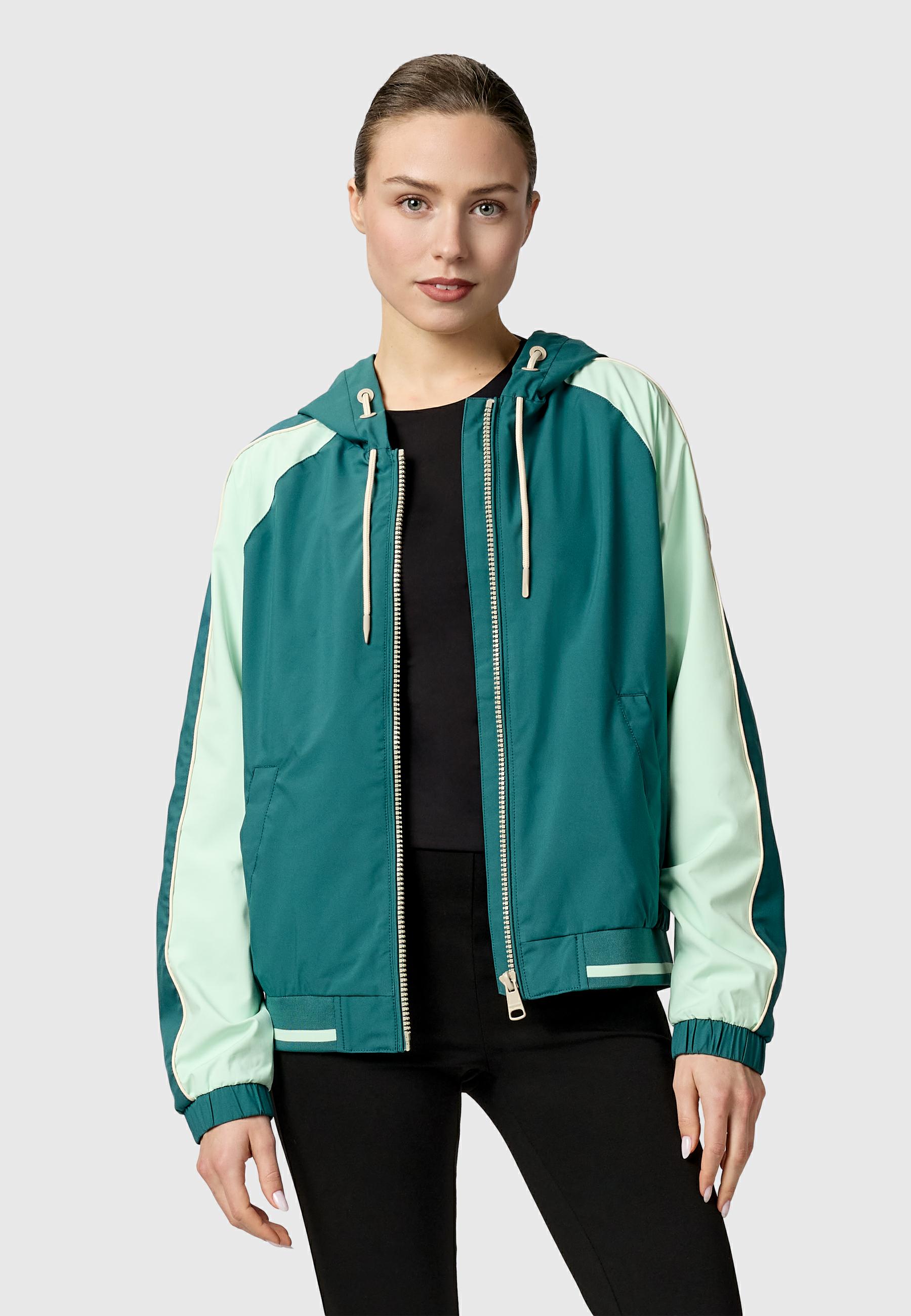 Sportliche Übergangsjacke mit Kapuze "Nicandra Sporty YOUMODO" Ocean Green