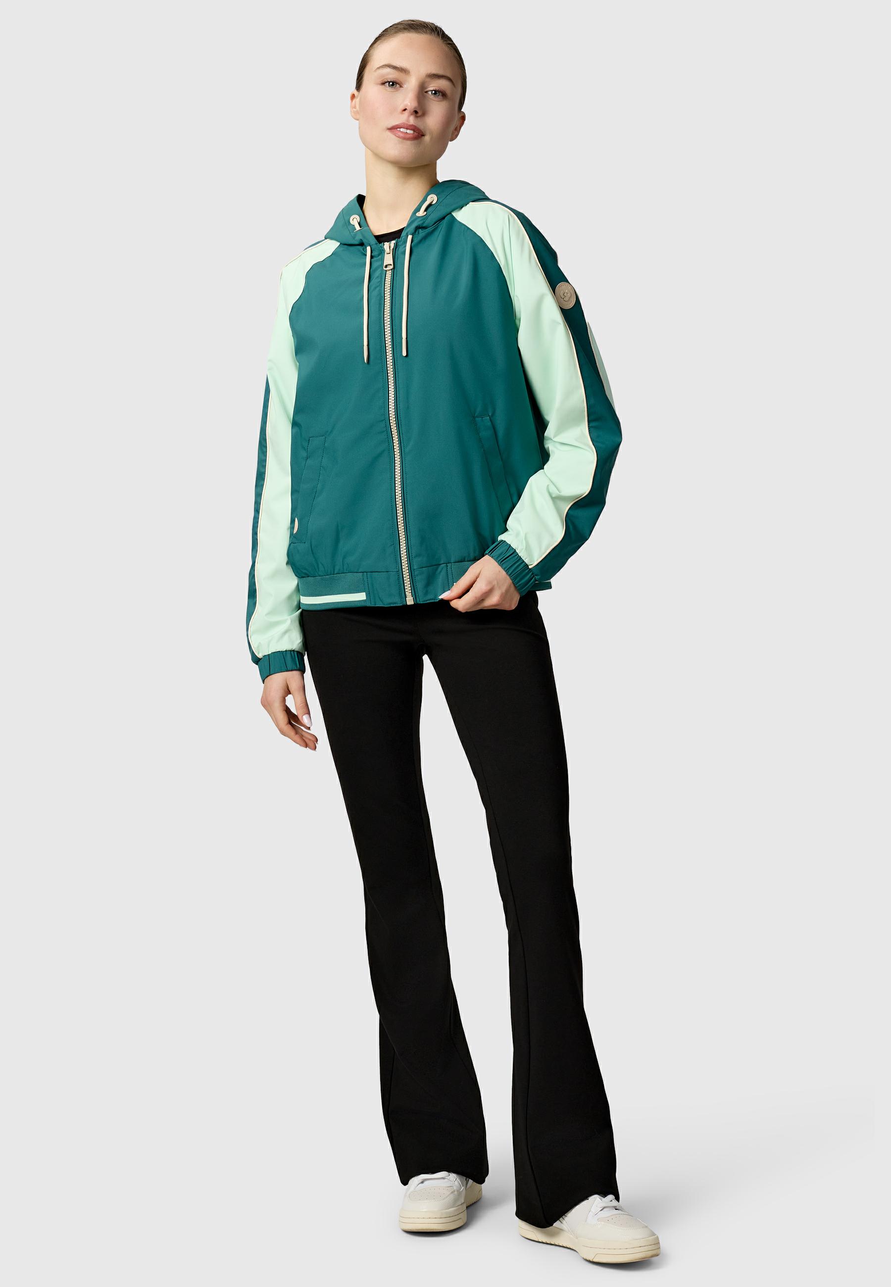 Sportliche Übergangsjacke mit Kapuze "Nicandra Sporty YOUMODO" Ocean Green