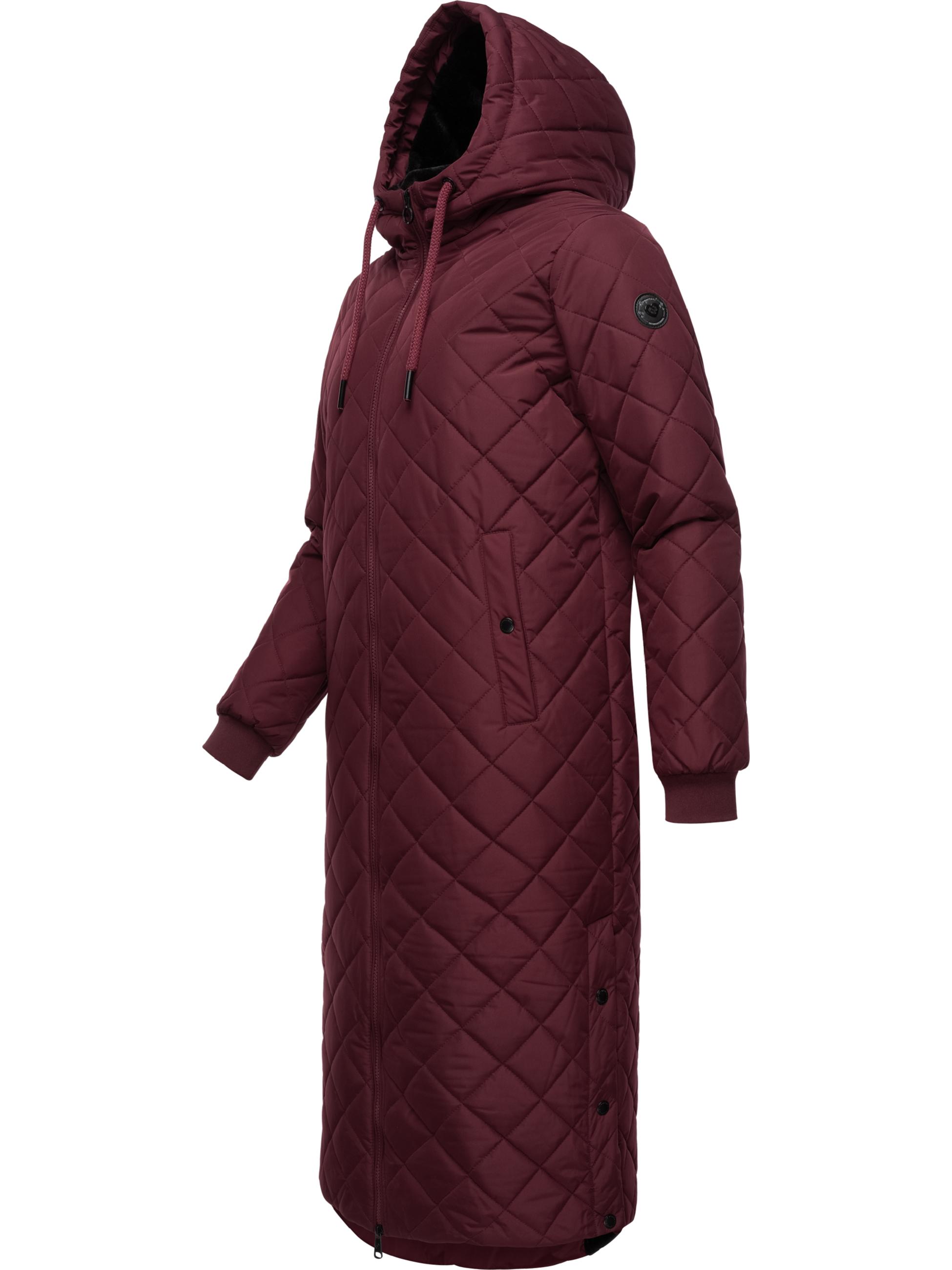 Gesteppter Wintermantel mit Kapuze "Niran" Wine Red