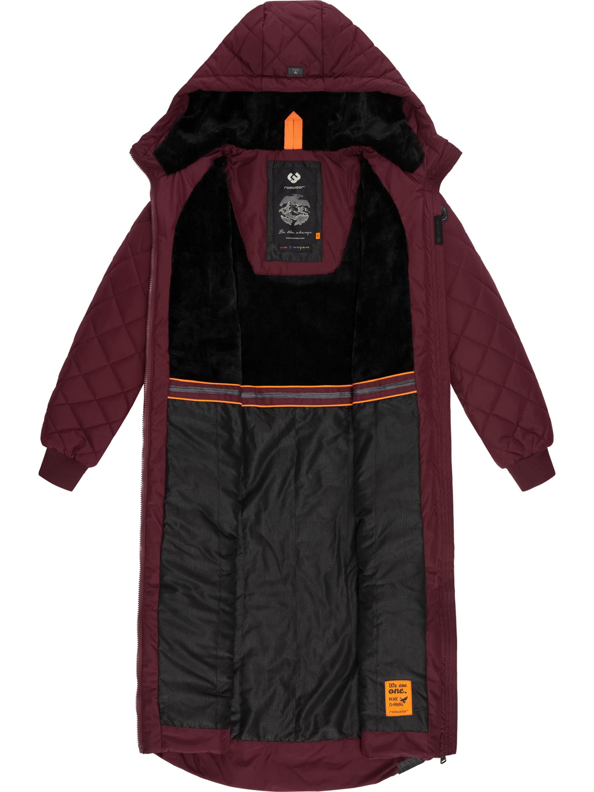 Gesteppter Wintermantel mit Kapuze "Niran" Wine Red