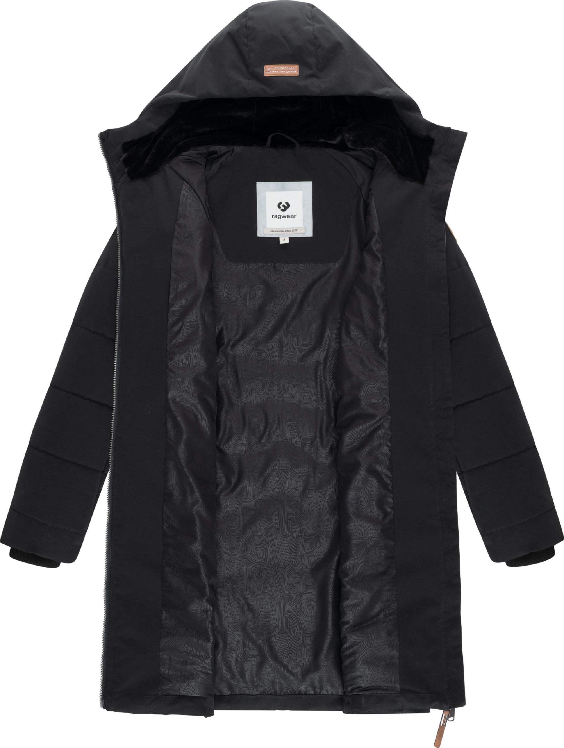 Winter Steppmantel mit Kapuze "Noita YOUMODO" Black