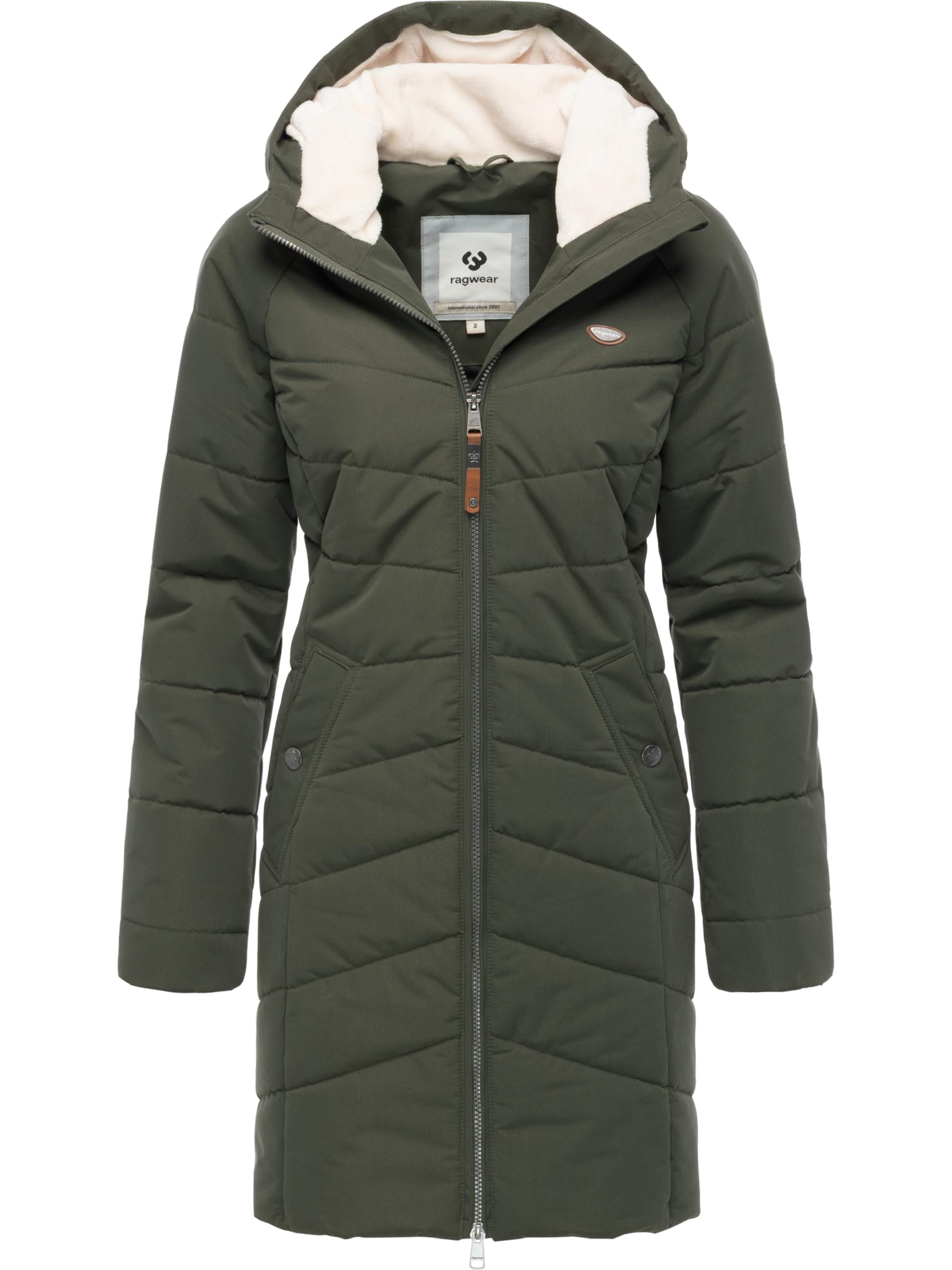 Winter Steppmantel mit Kapuze "Noita YOUMODO" Dark Olive
