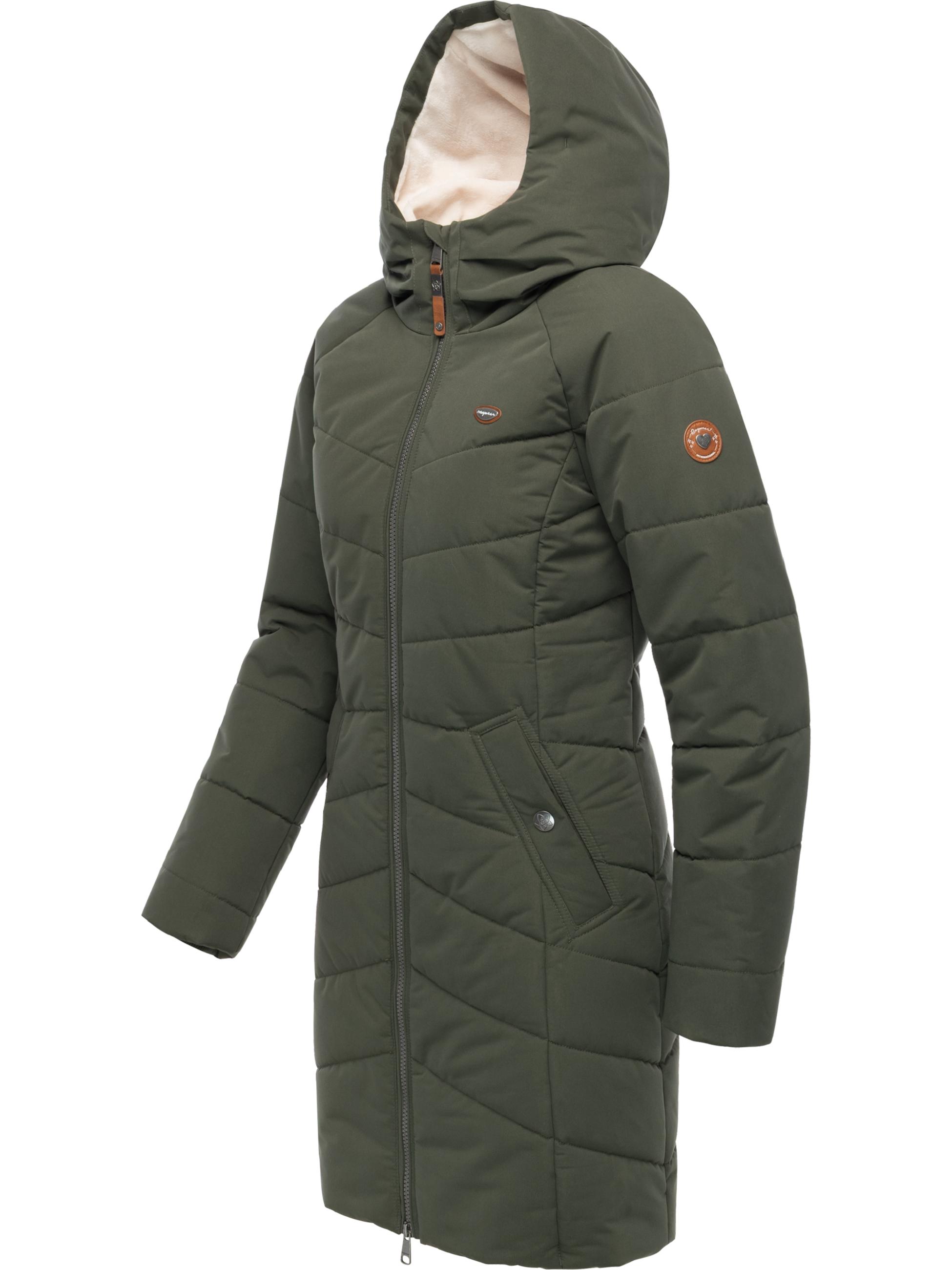 Winter Steppmantel mit Kapuze "Noita YOUMODO" Dark Olive