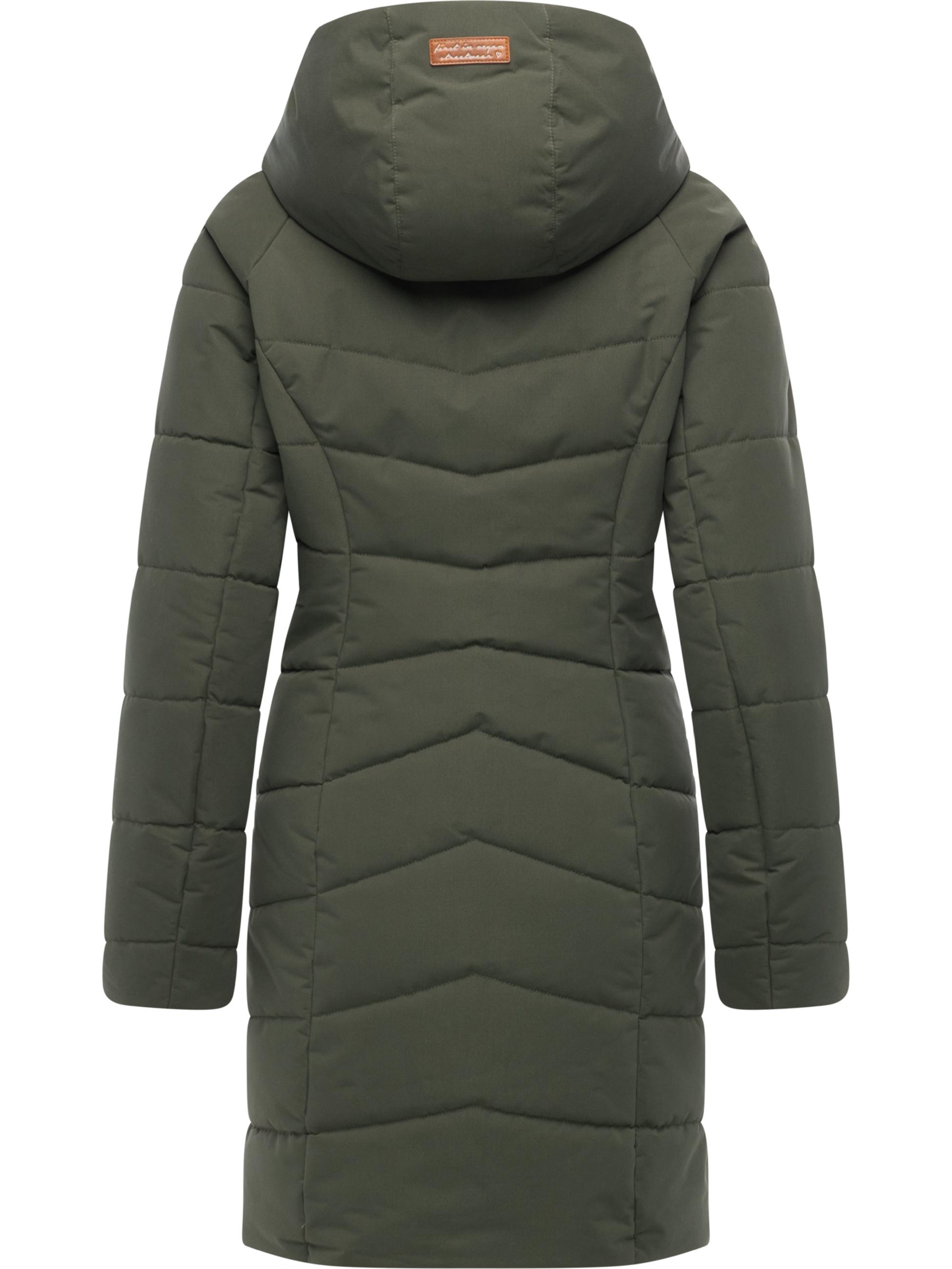 Winter Steppmantel mit Kapuze "Noita YOUMODO" Dark Olive