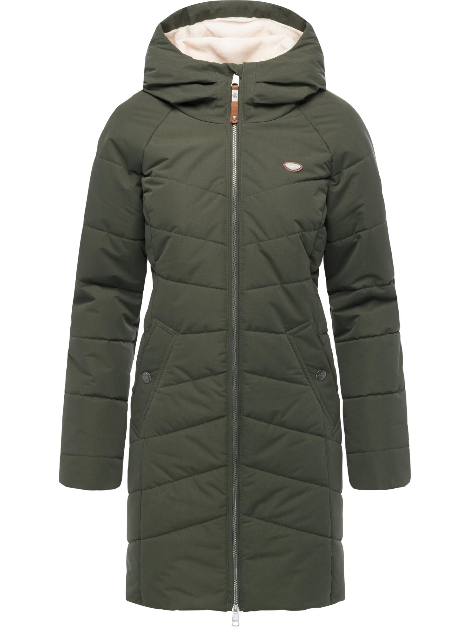Winter Steppmantel mit Kapuze "Noita YOUMODO" Dark Olive