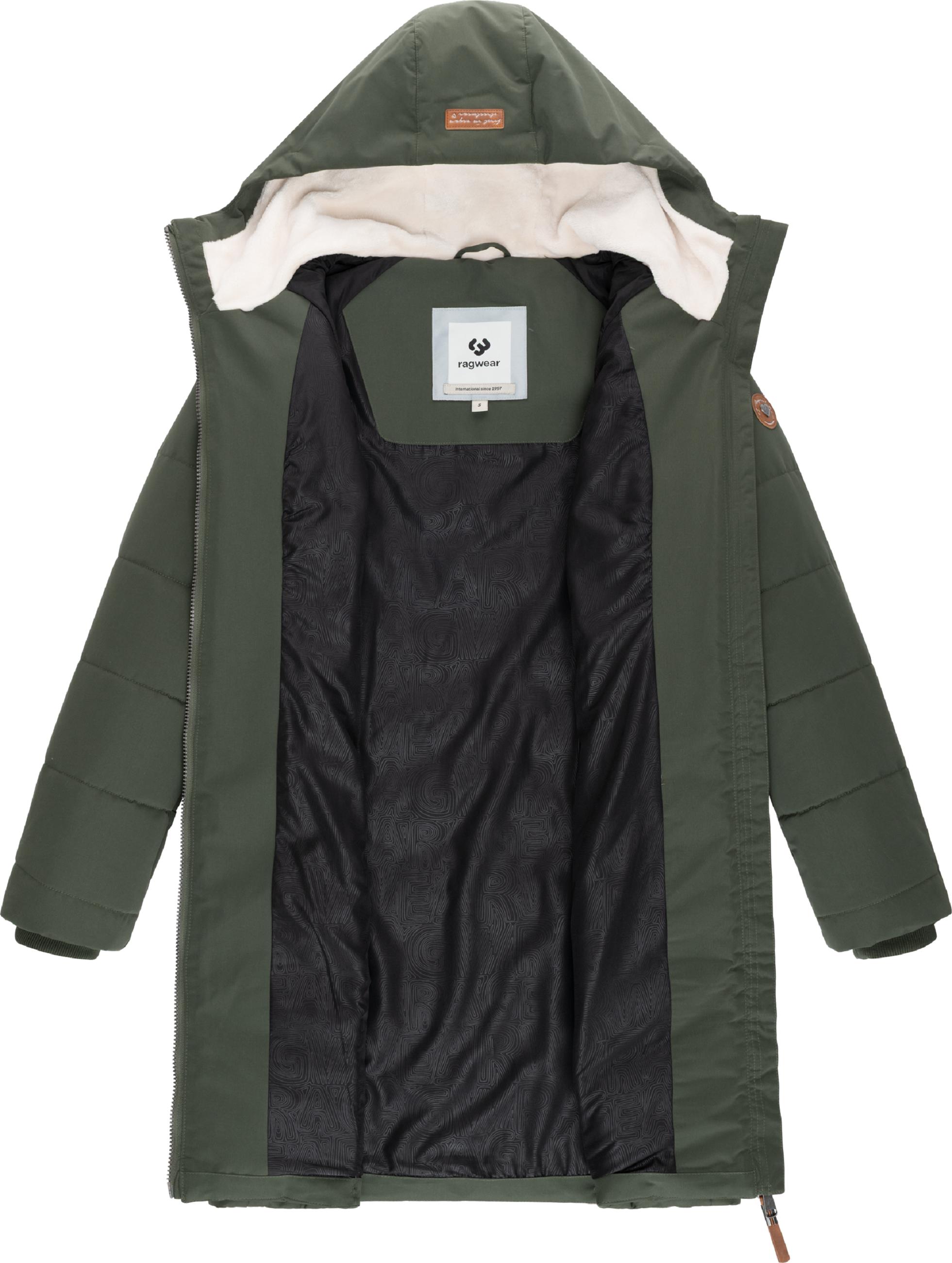 Winter Steppmantel mit Kapuze "Noita YOUMODO" Dark Olive