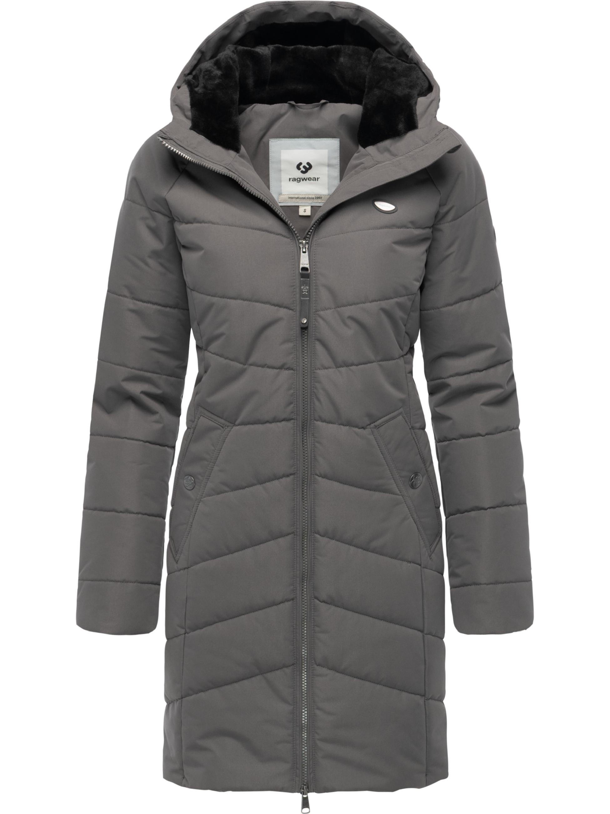 Winter Steppmantel mit Kapuze "Noita YOUMODO" Stone Grey