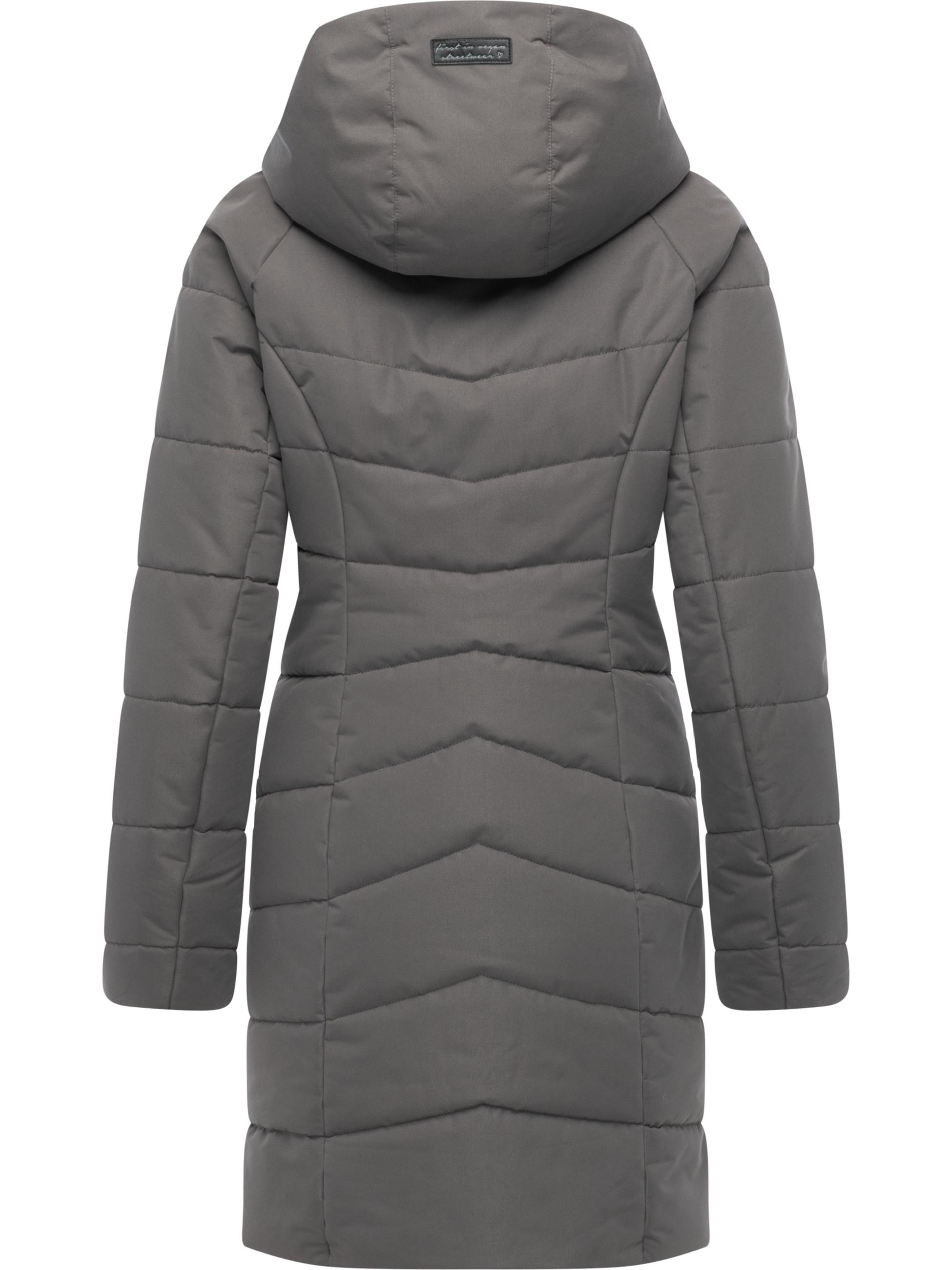 Winter Steppmantel mit Kapuze "Noita YOUMODO" Stone Grey