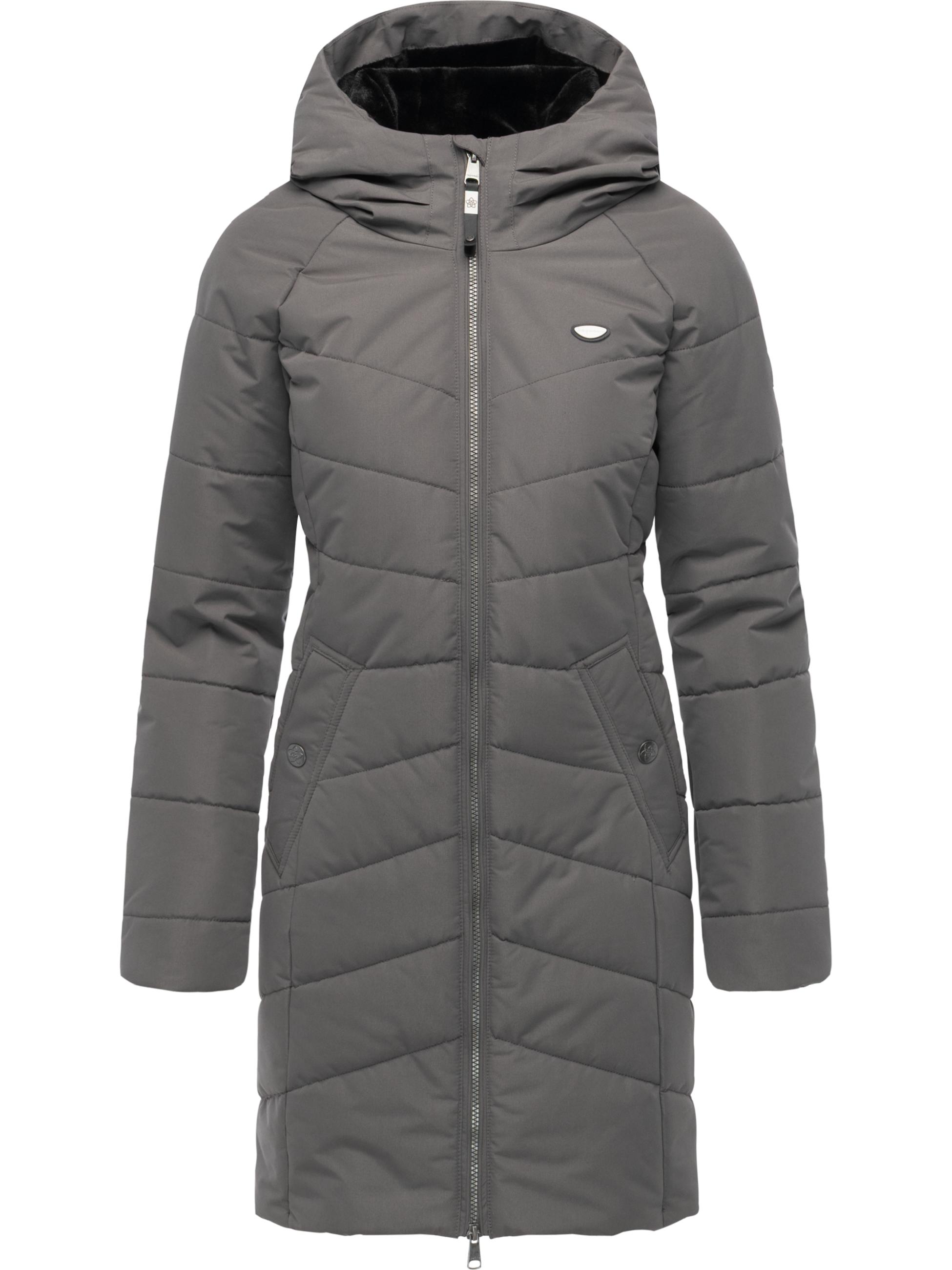 Winter Steppmantel mit Kapuze "Noita YOUMODO" Stone Grey