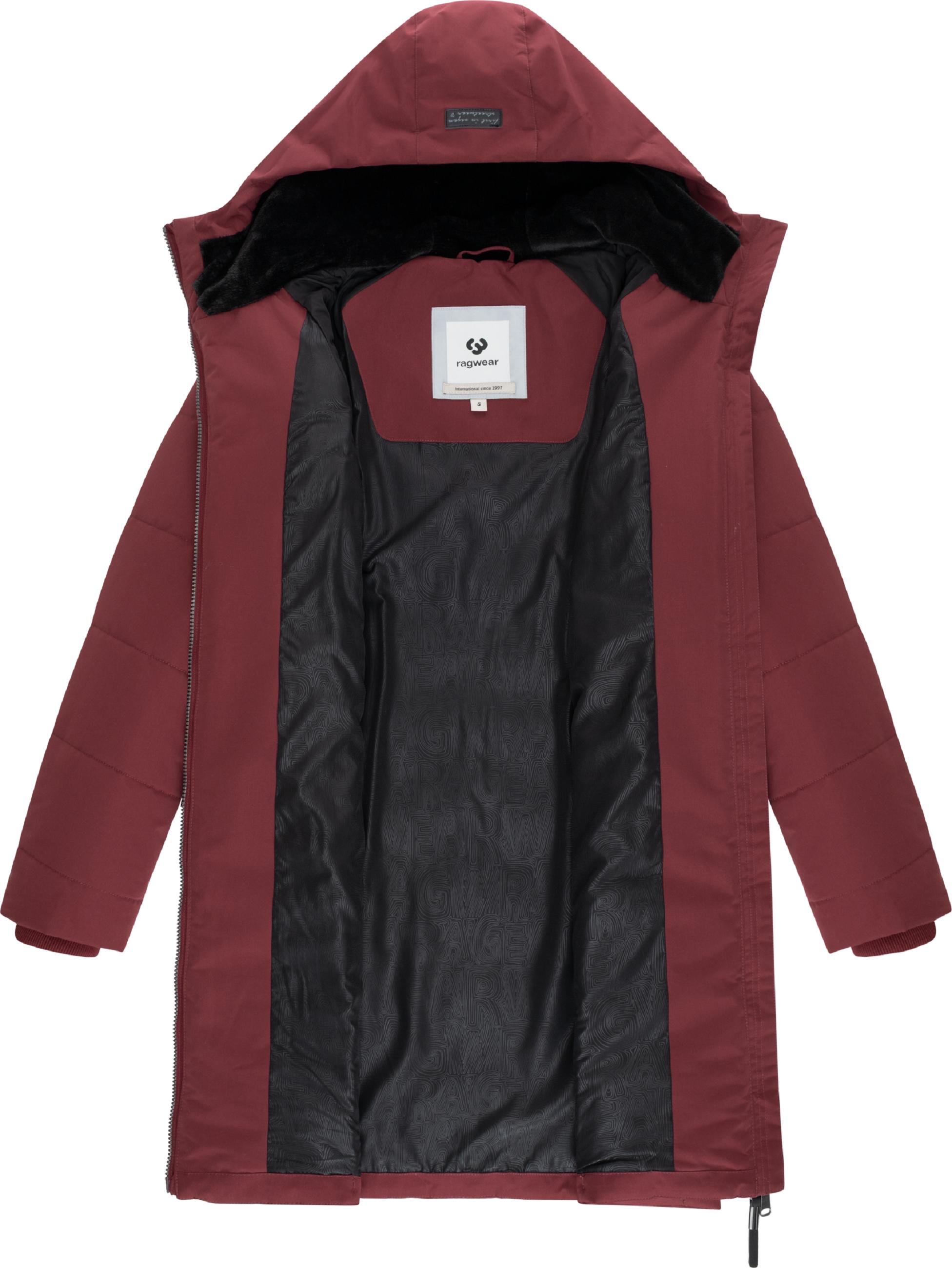 Winter Steppmantel mit Kapuze "Noita YOUMODO" Wine Red