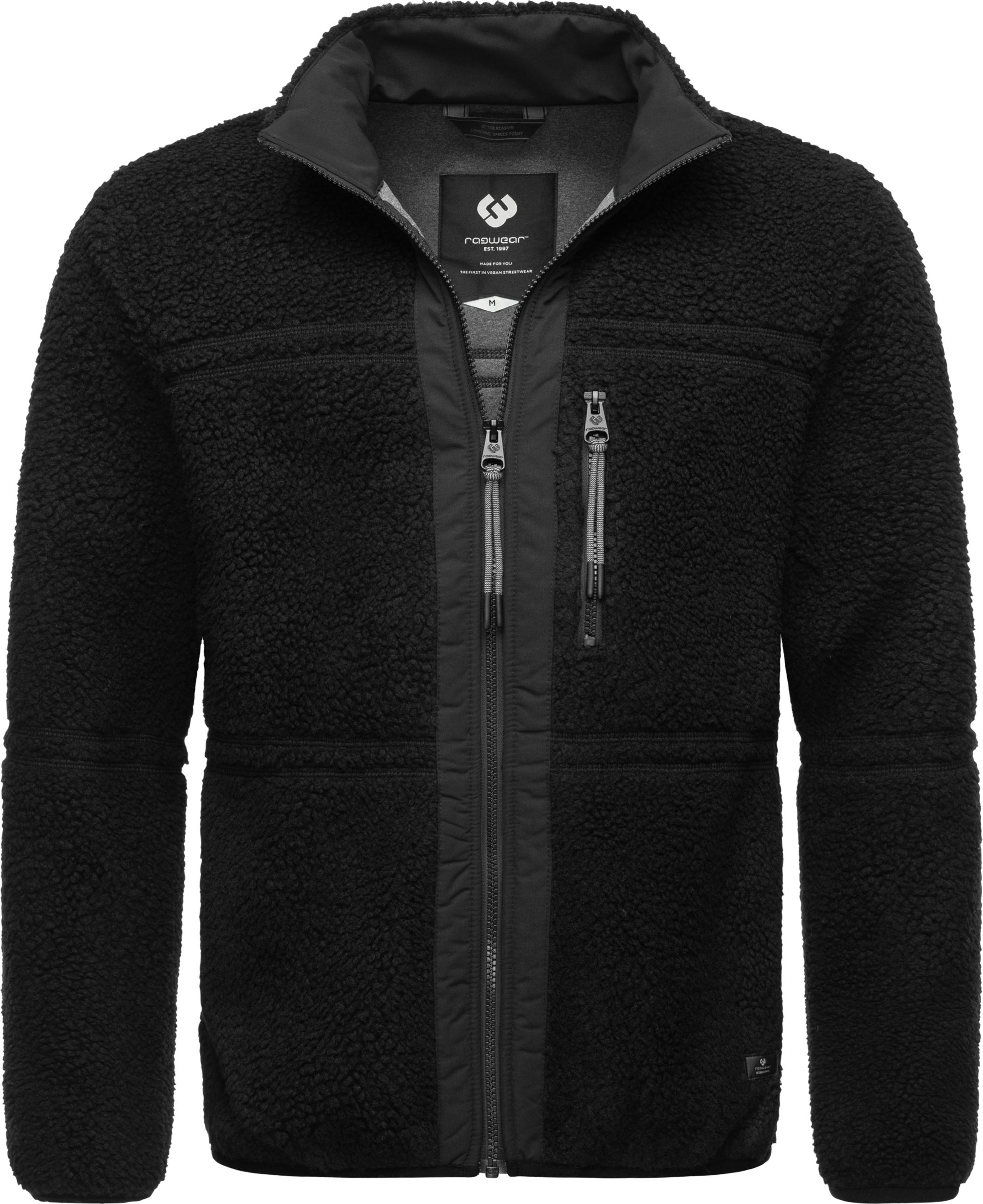 Übergangsjacke aus Teddy-Fleece mit hohem Kragen "Noory" Black