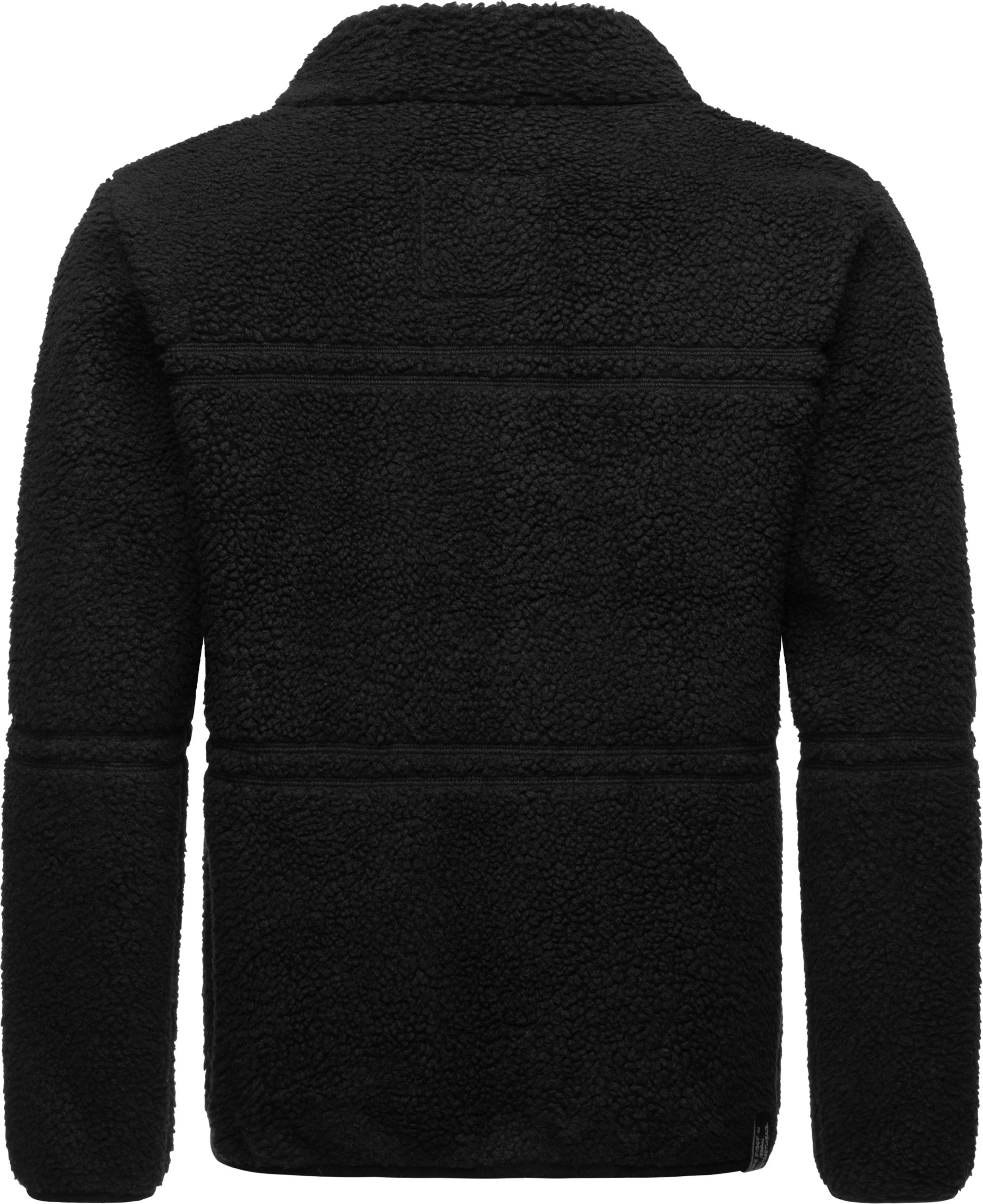 Übergangsjacke aus Teddy-Fleece mit hohem Kragen "Noory" Black