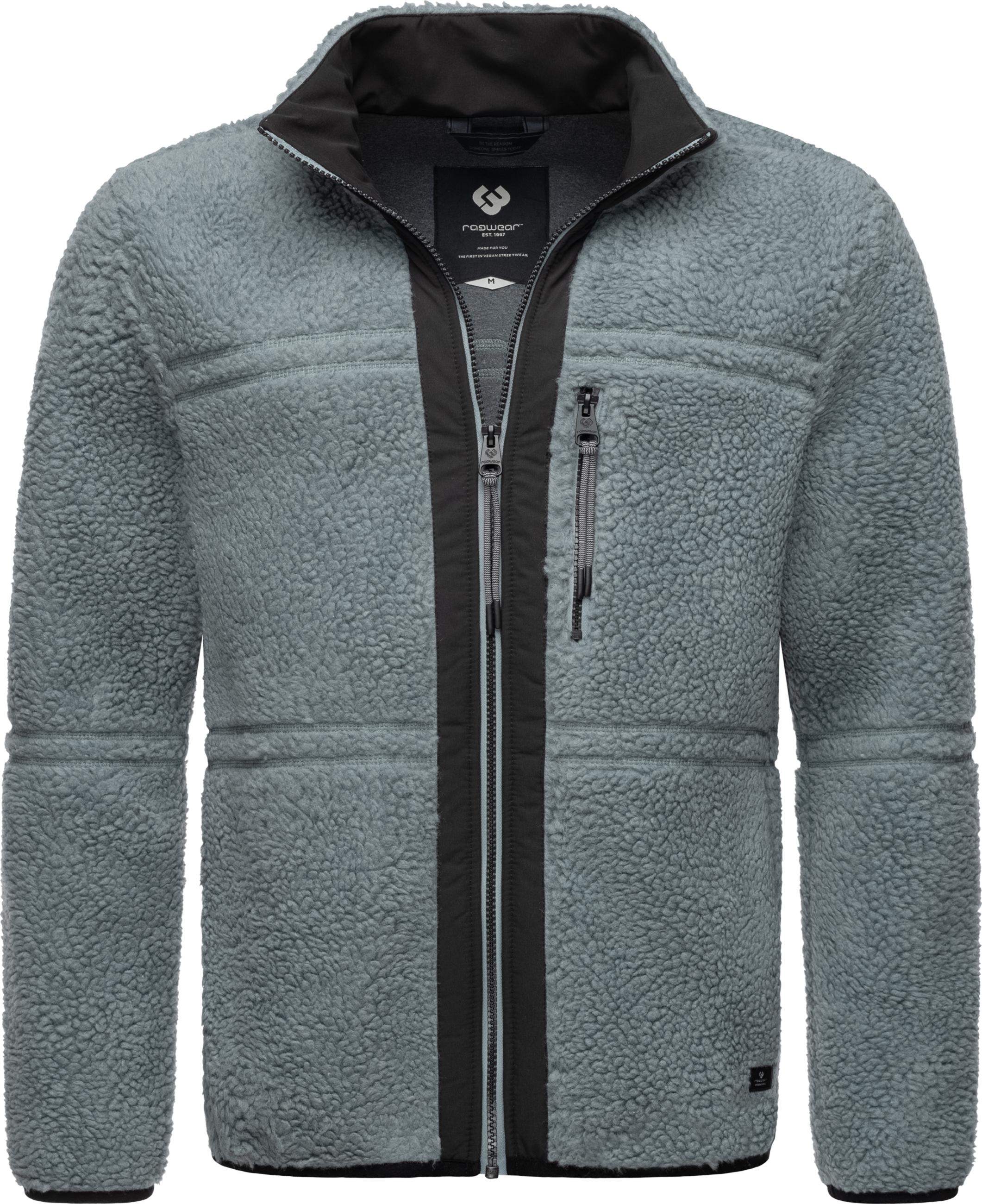 Übergangsjacke aus Teddy-Fleece mit hohem Kragen "Noory" Grey