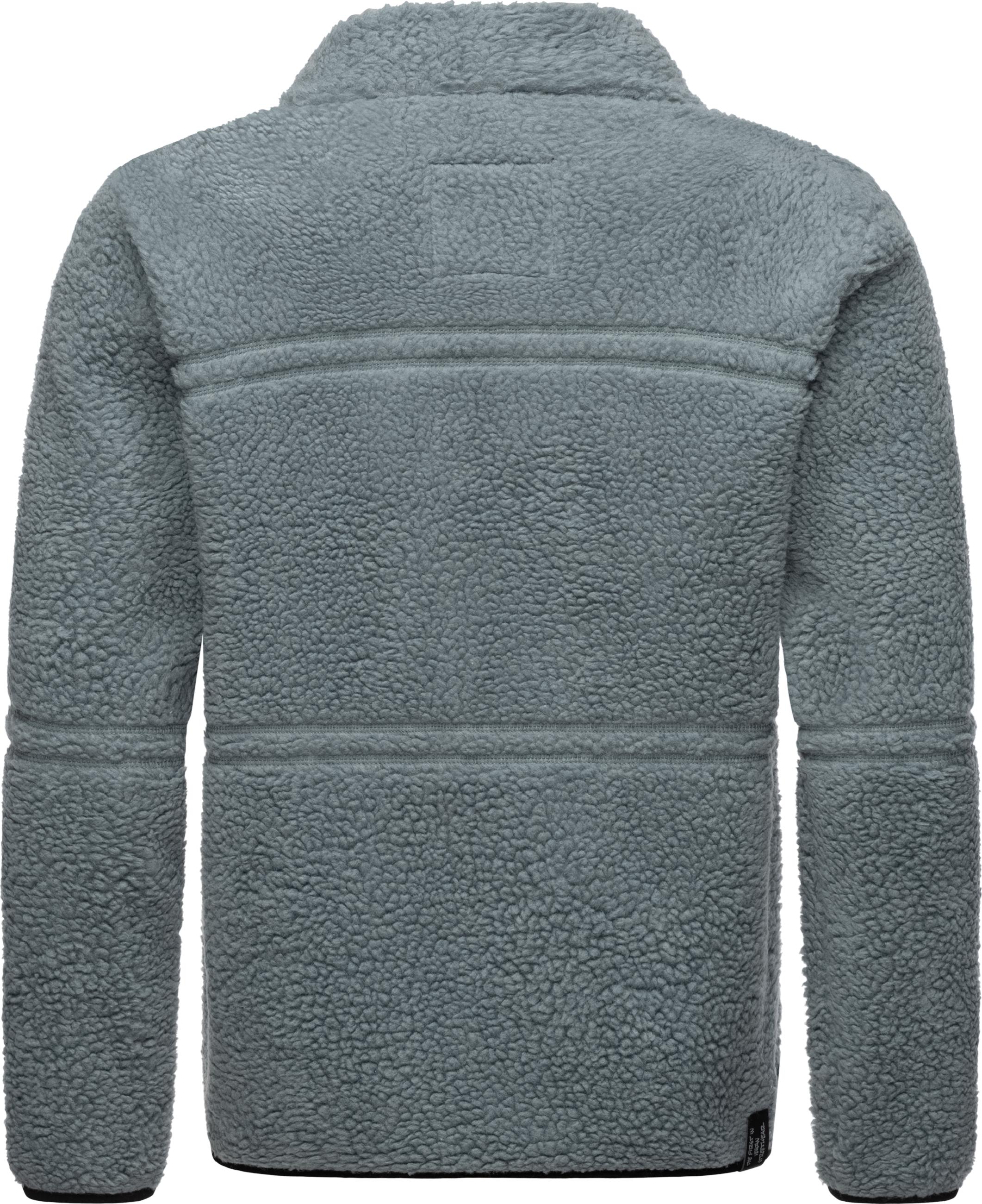 Übergangsjacke aus Teddy-Fleece mit hohem Kragen "Noory" Grey