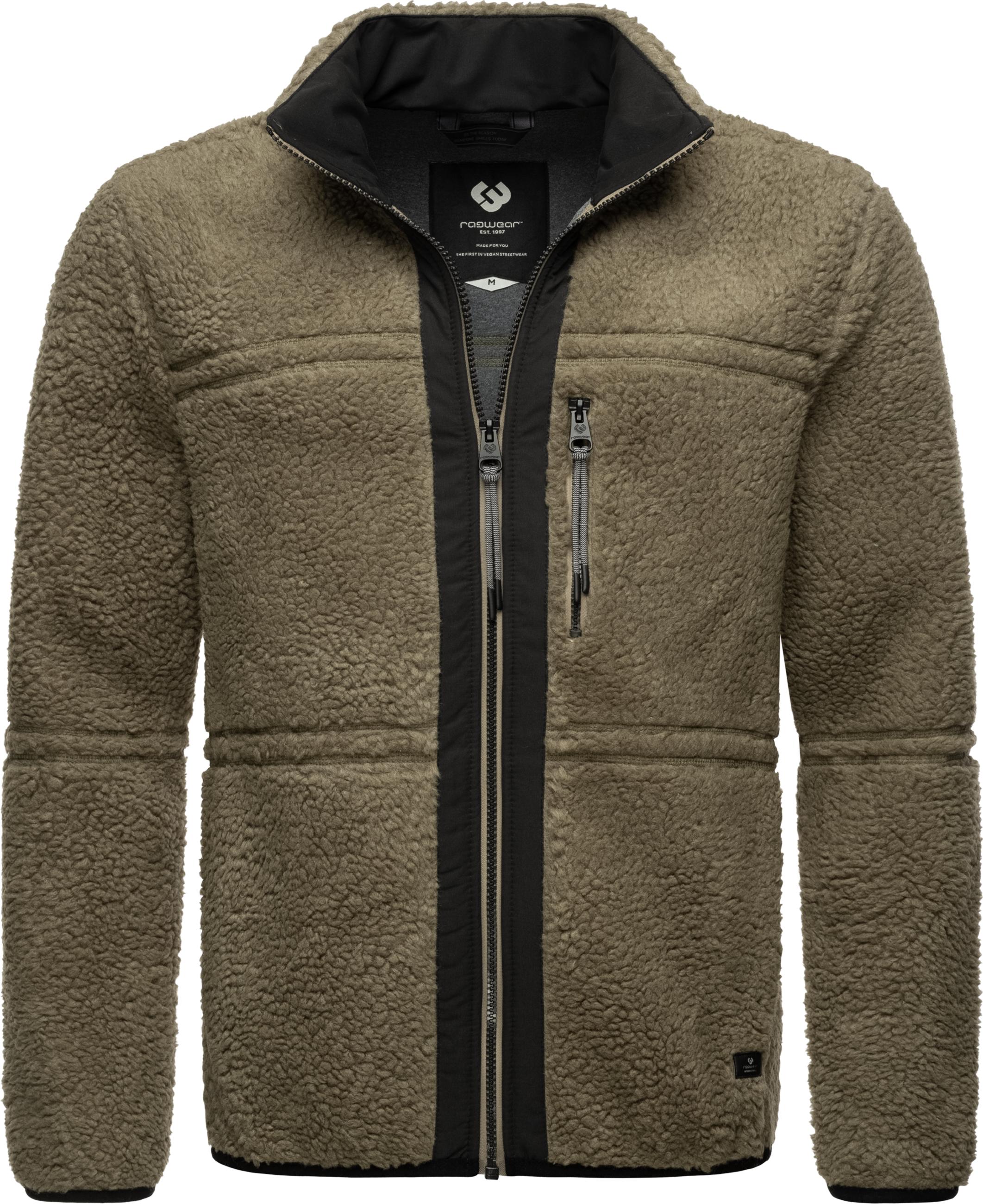 Übergangsjacke aus Teddy-Fleece mit hohem Kragen "Noory" Mocca