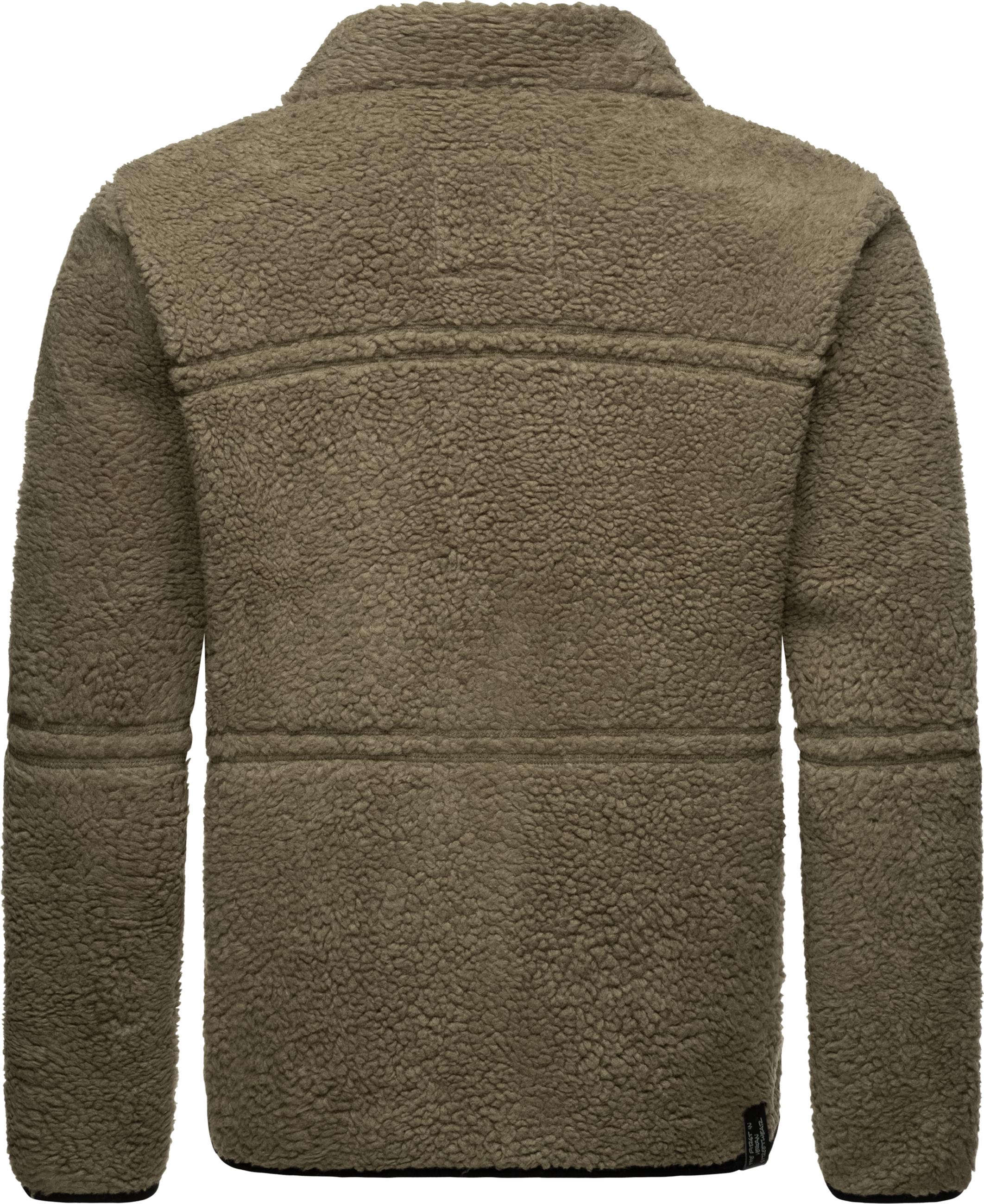 Übergangsjacke aus Teddy-Fleece mit hohem Kragen "Noory" Mocca