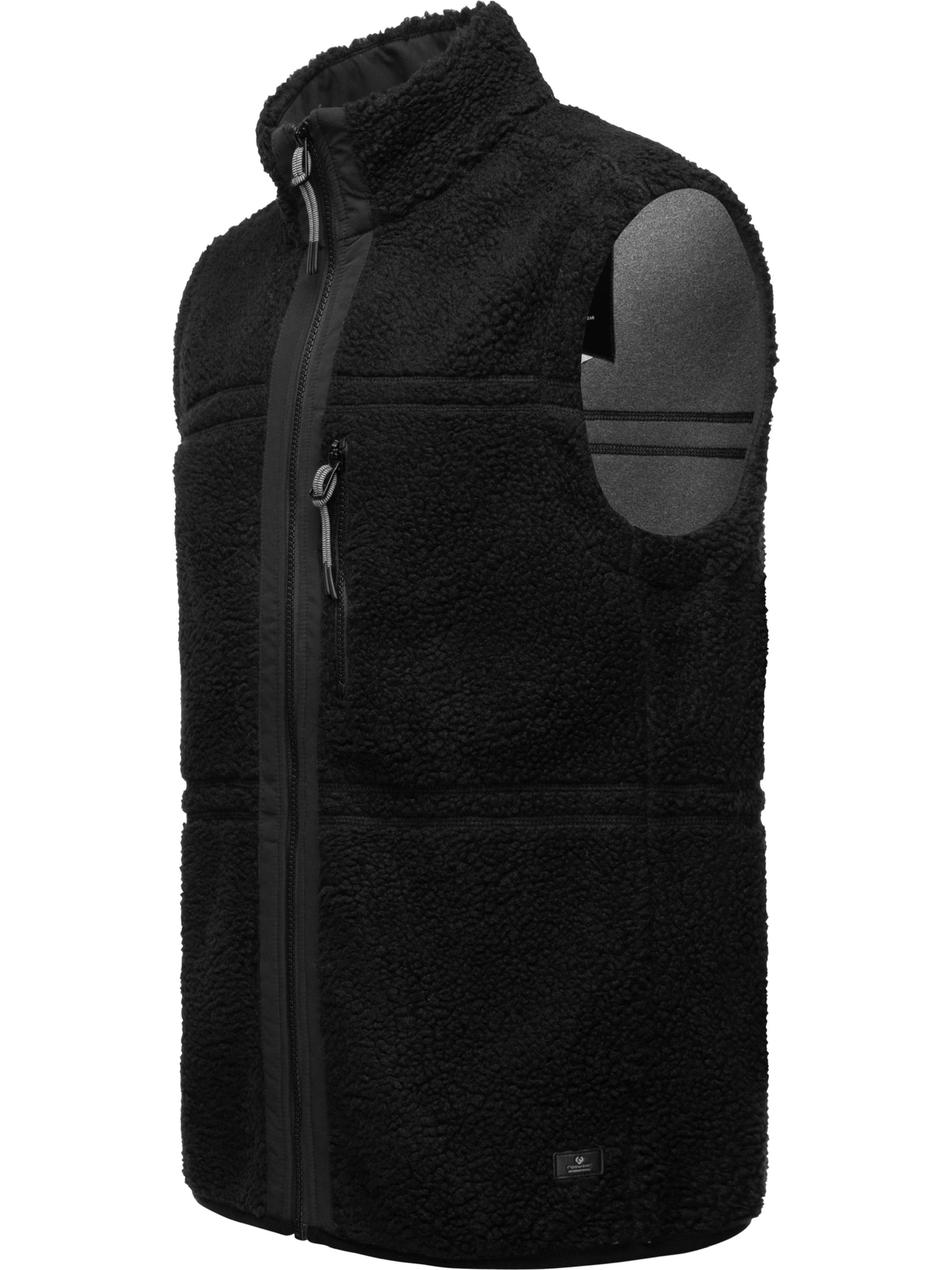 Ärmellose Teddy-Kunstfell Jacke "Noory Vest" Black