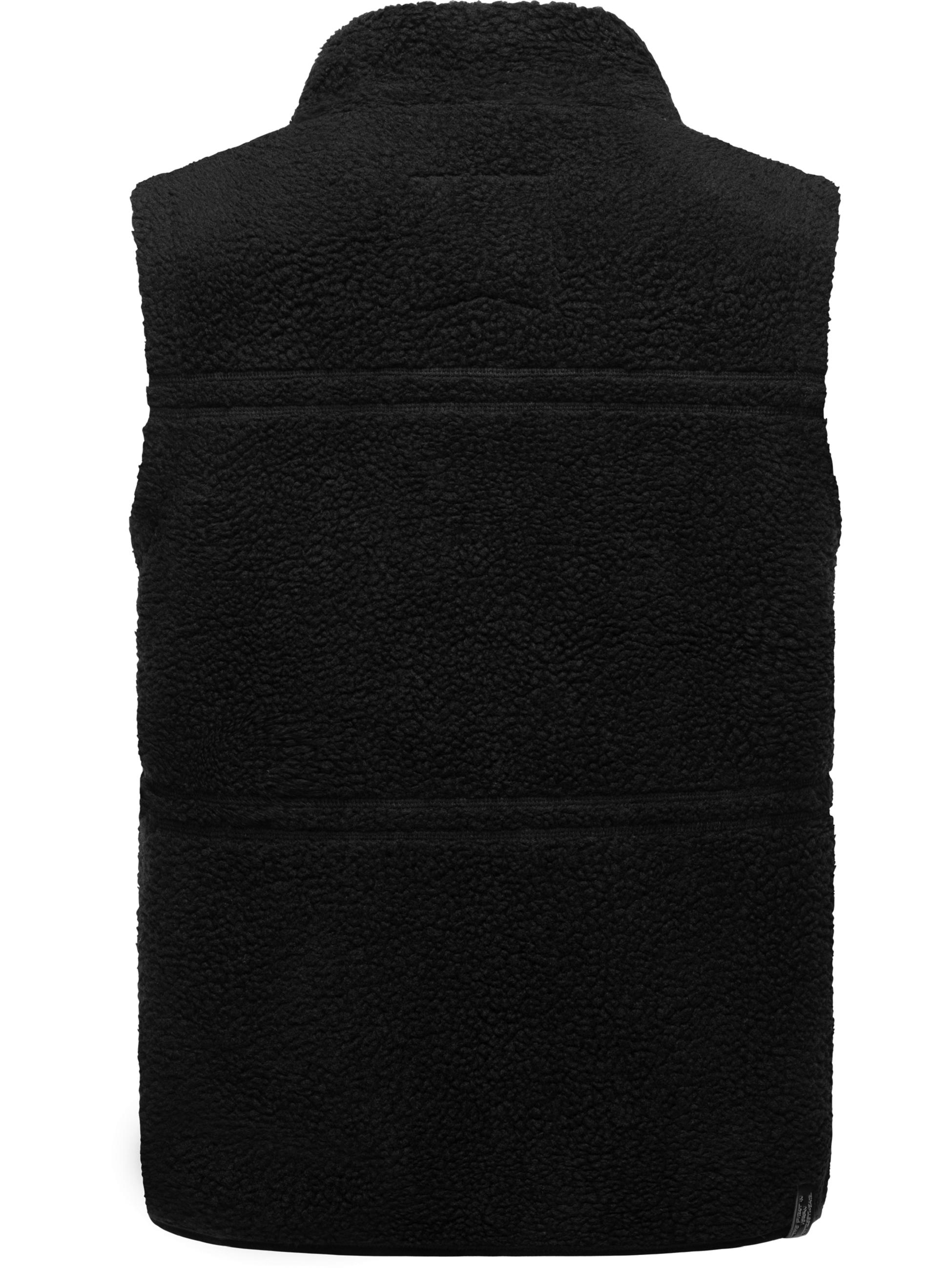 Ärmellose Teddy-Kunstfell Jacke "Noory Vest" Black