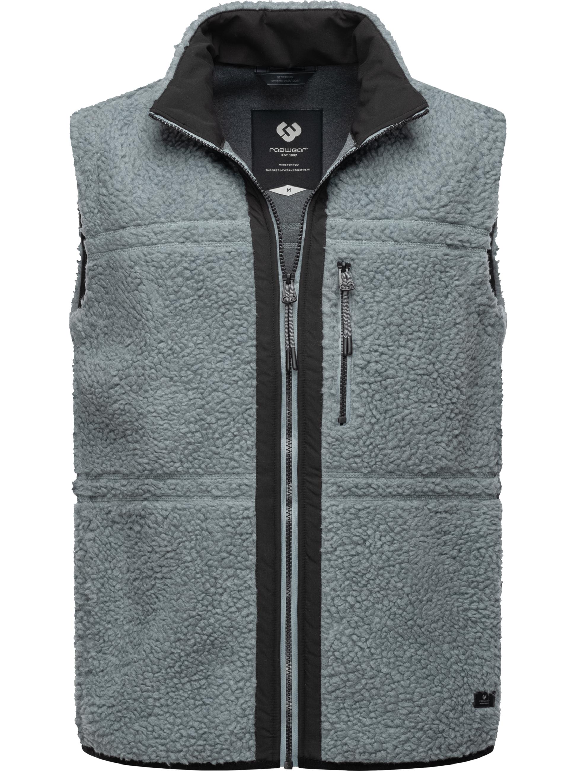 Ärmellose Teddy-Kunstfell Jacke "Noory Vest" Grey