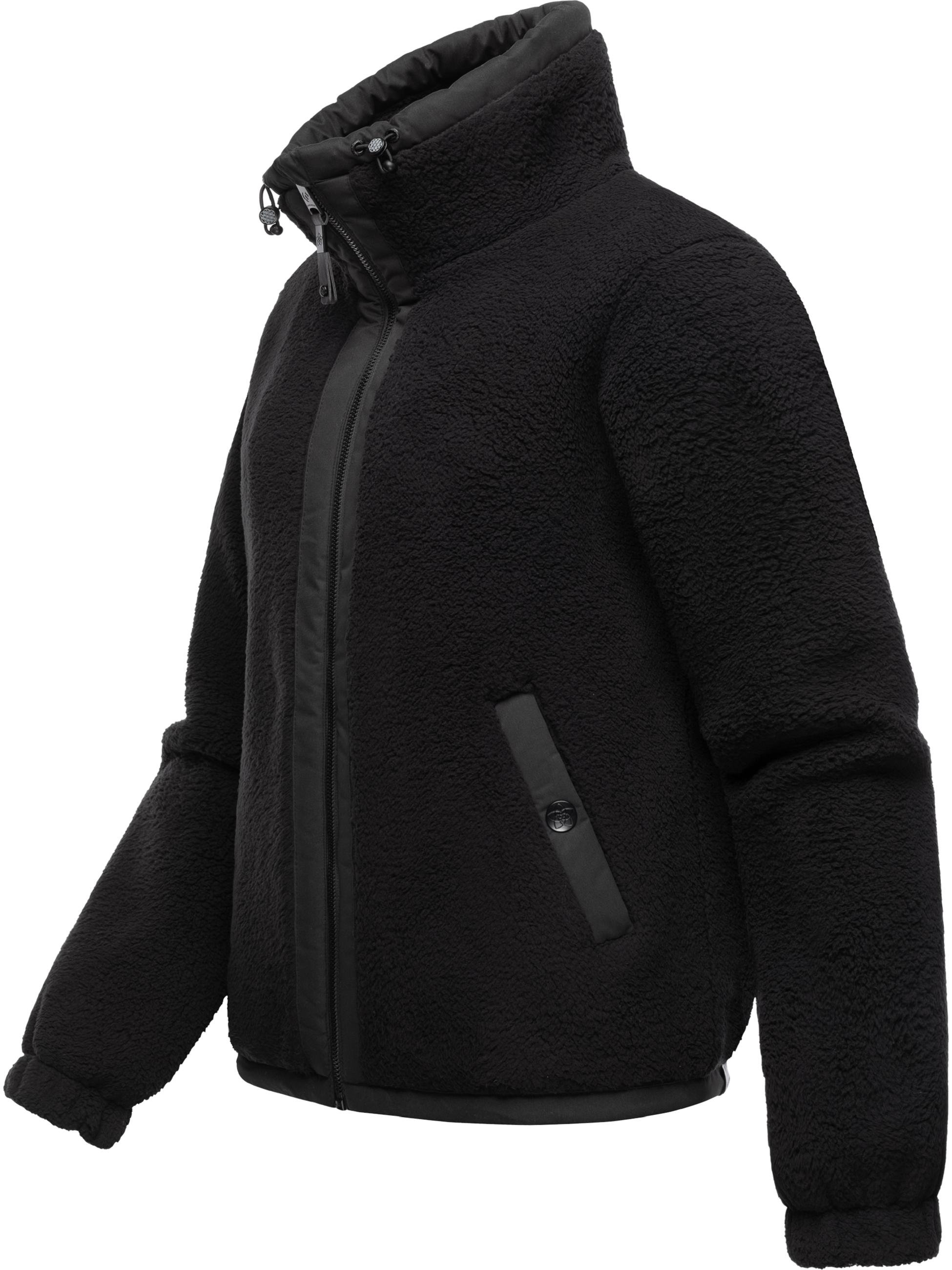 Fleecejacke mit hohem Kragen 'Nordicka' Black