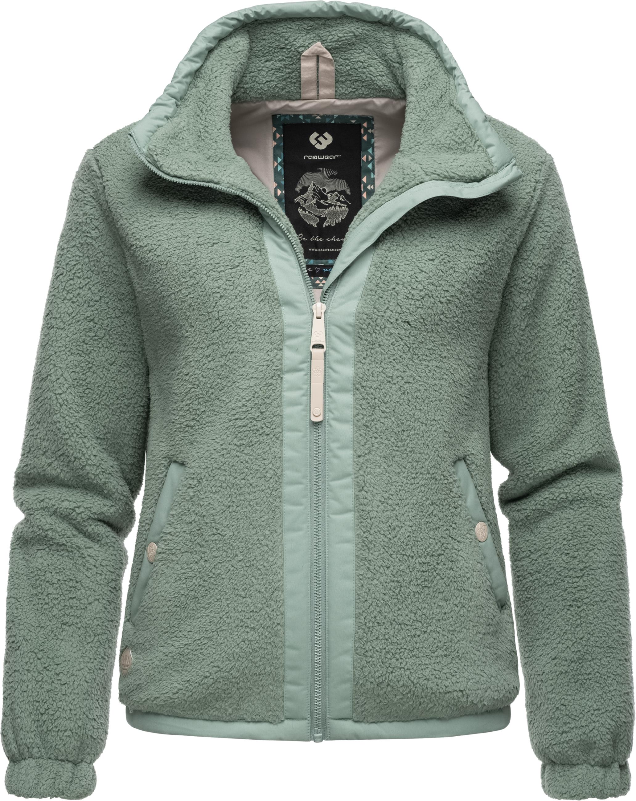 Fleecejacke mit hohem Kragen "Nordicka" Dusty Green