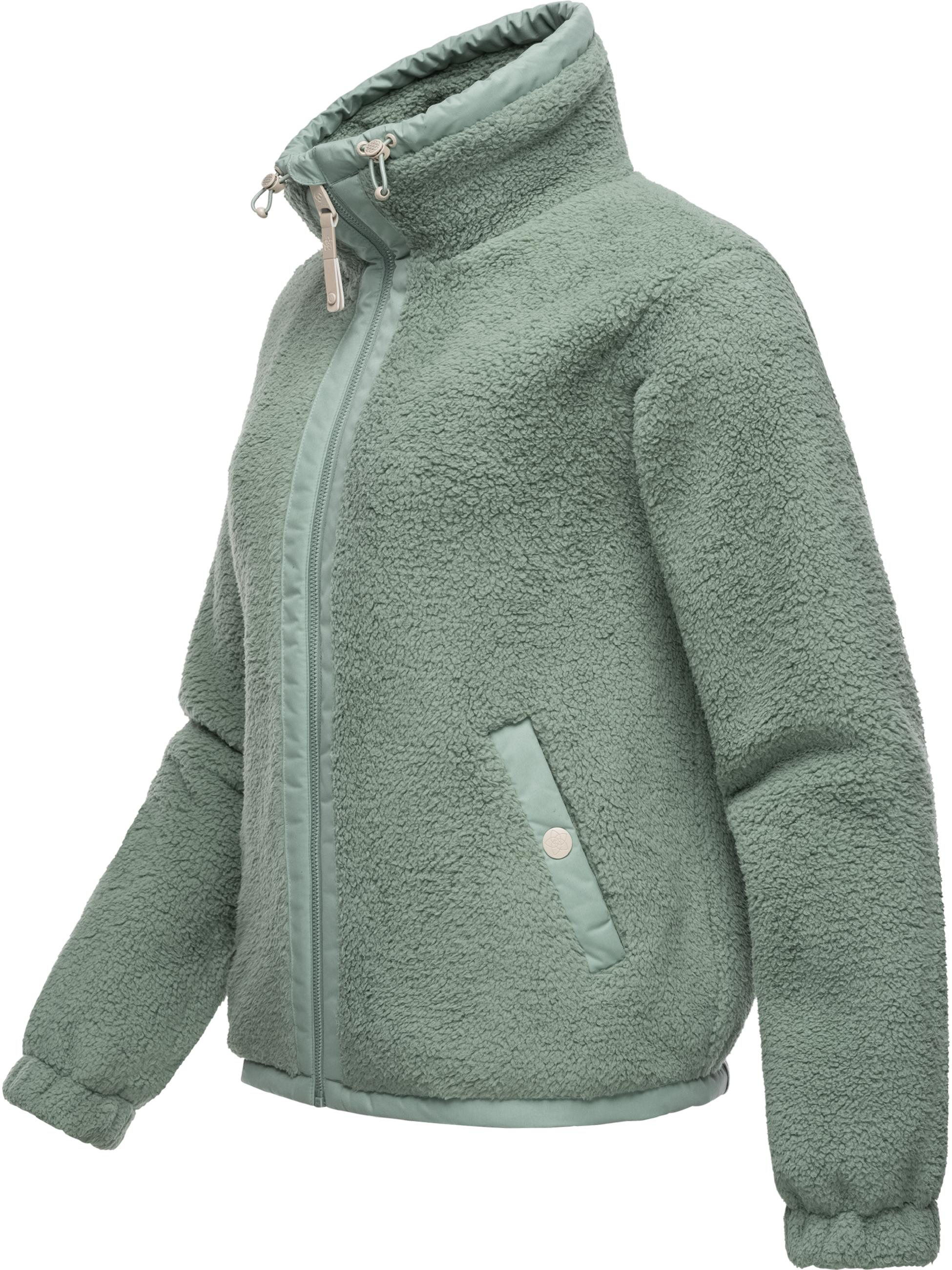 Fleecejacke mit hohem Kragen "Nordicka" Dusty Green