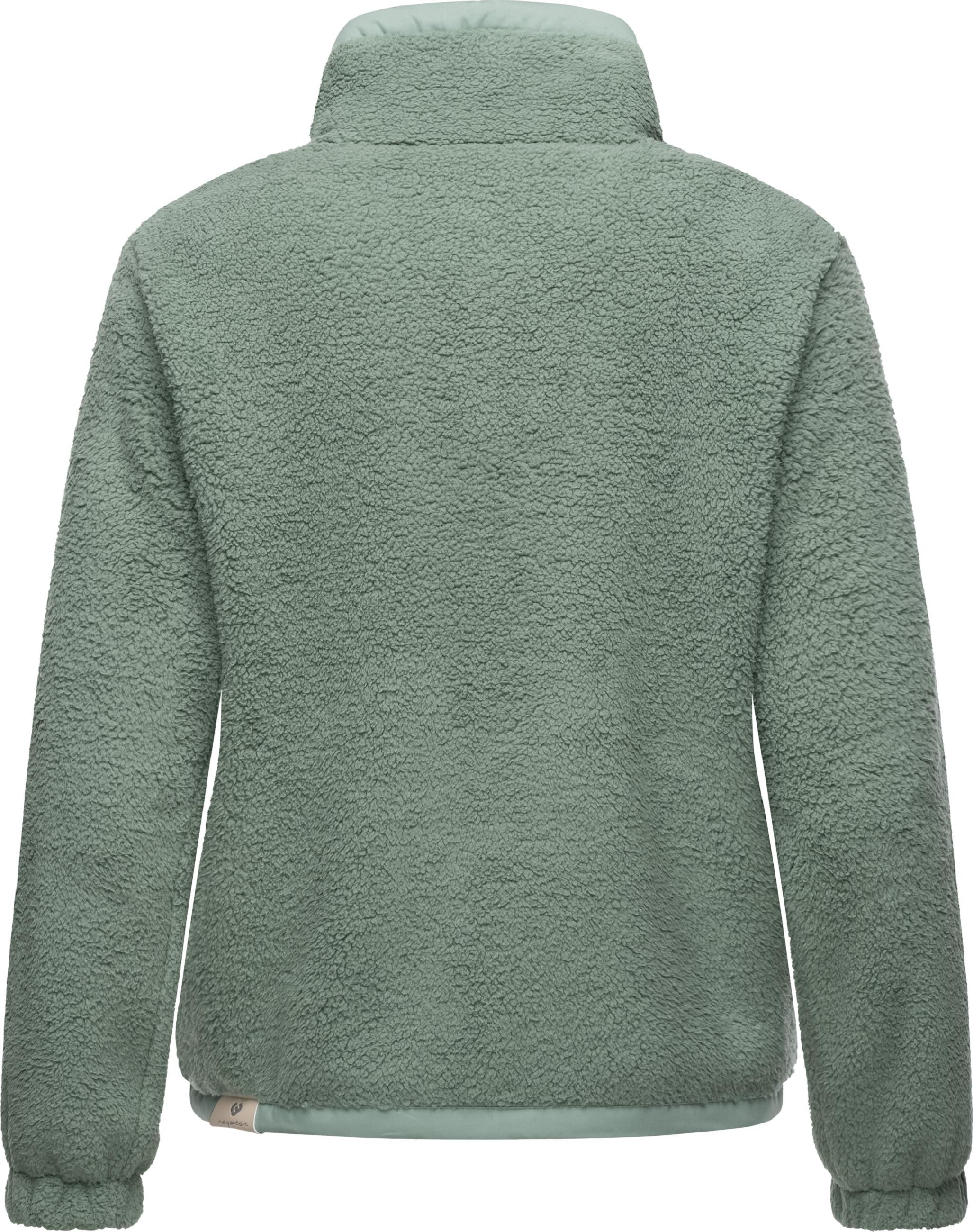 Fleecejacke mit hohem Kragen "Nordicka" Dusty Green