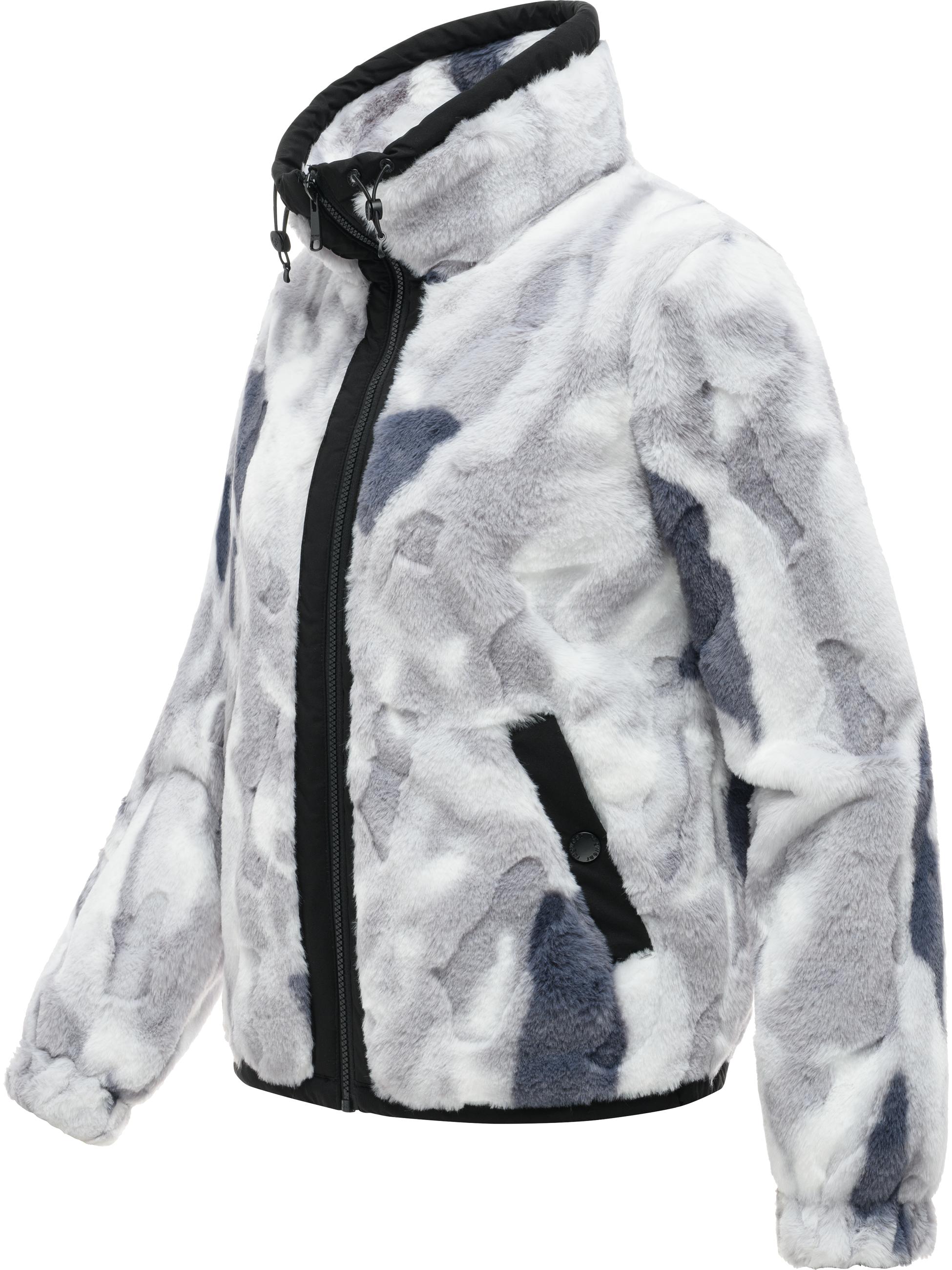 Teddy-Kunstfelljacke "Nordicka Y" Dark Grey