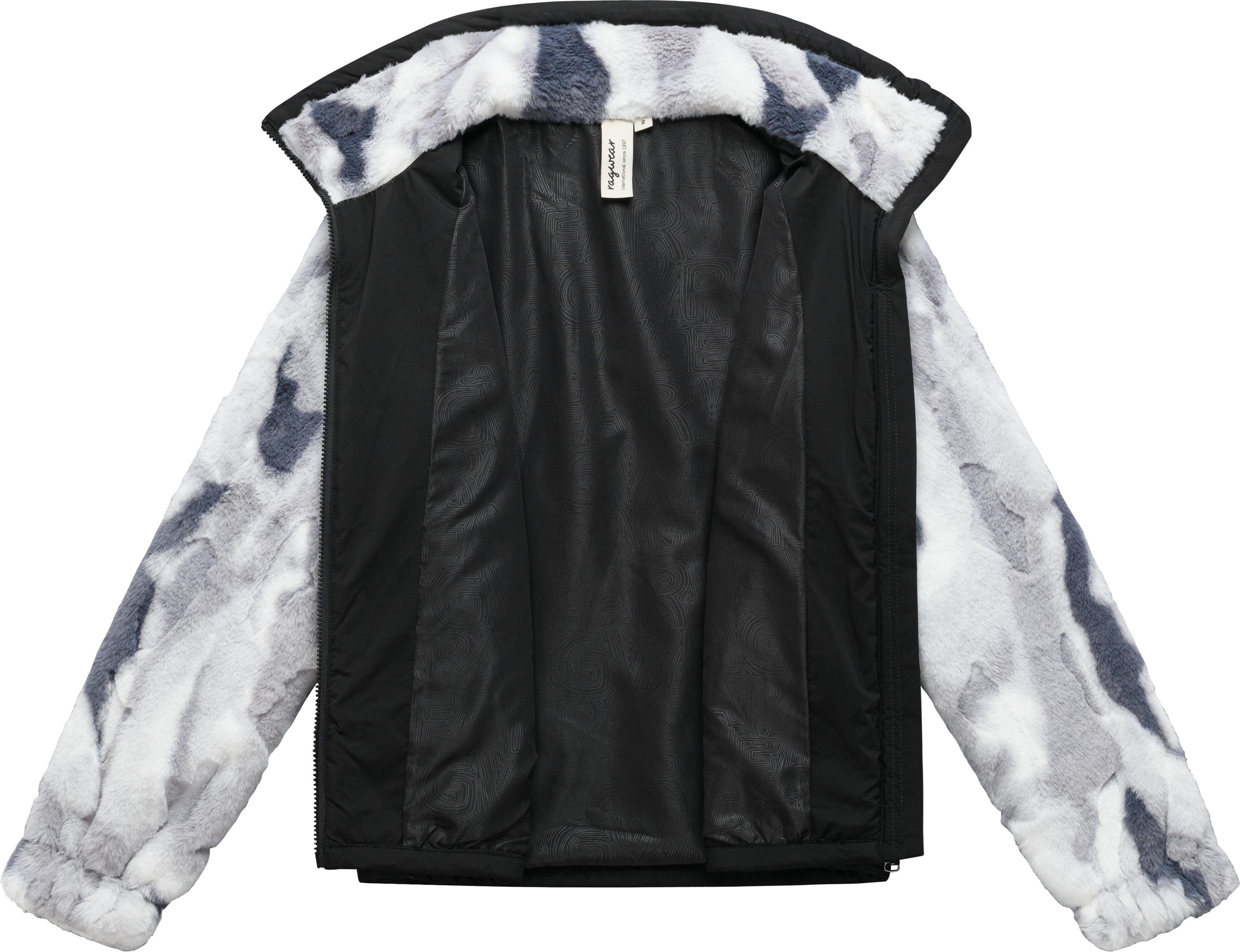 Teddy-Kunstfelljacke "Nordicka Y" Dark Grey