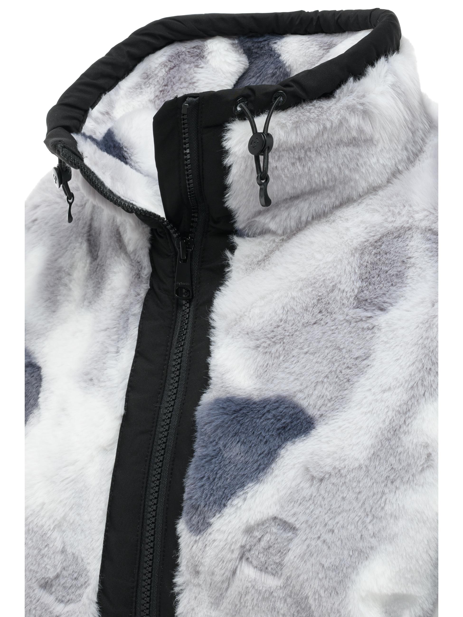 Teddy-Kunstfelljacke "Nordicka Y" Dark Grey