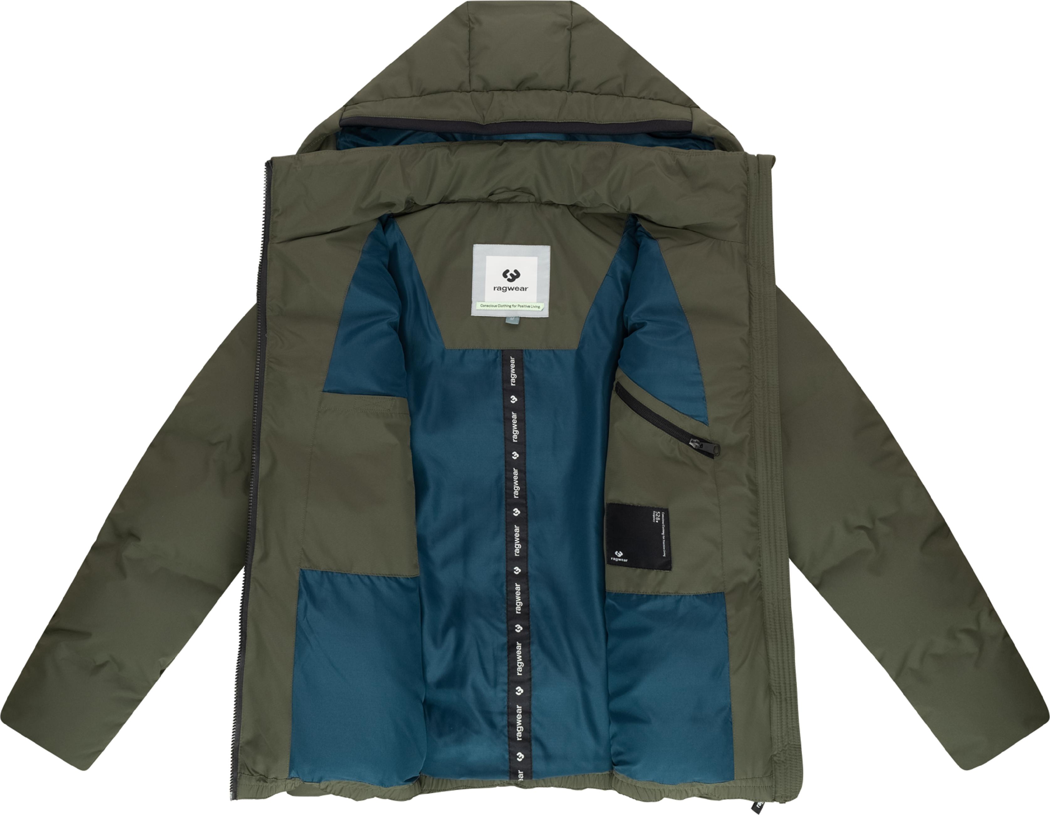 Winter Steppjacke mit Kapuze "Norgos" Dark Olive