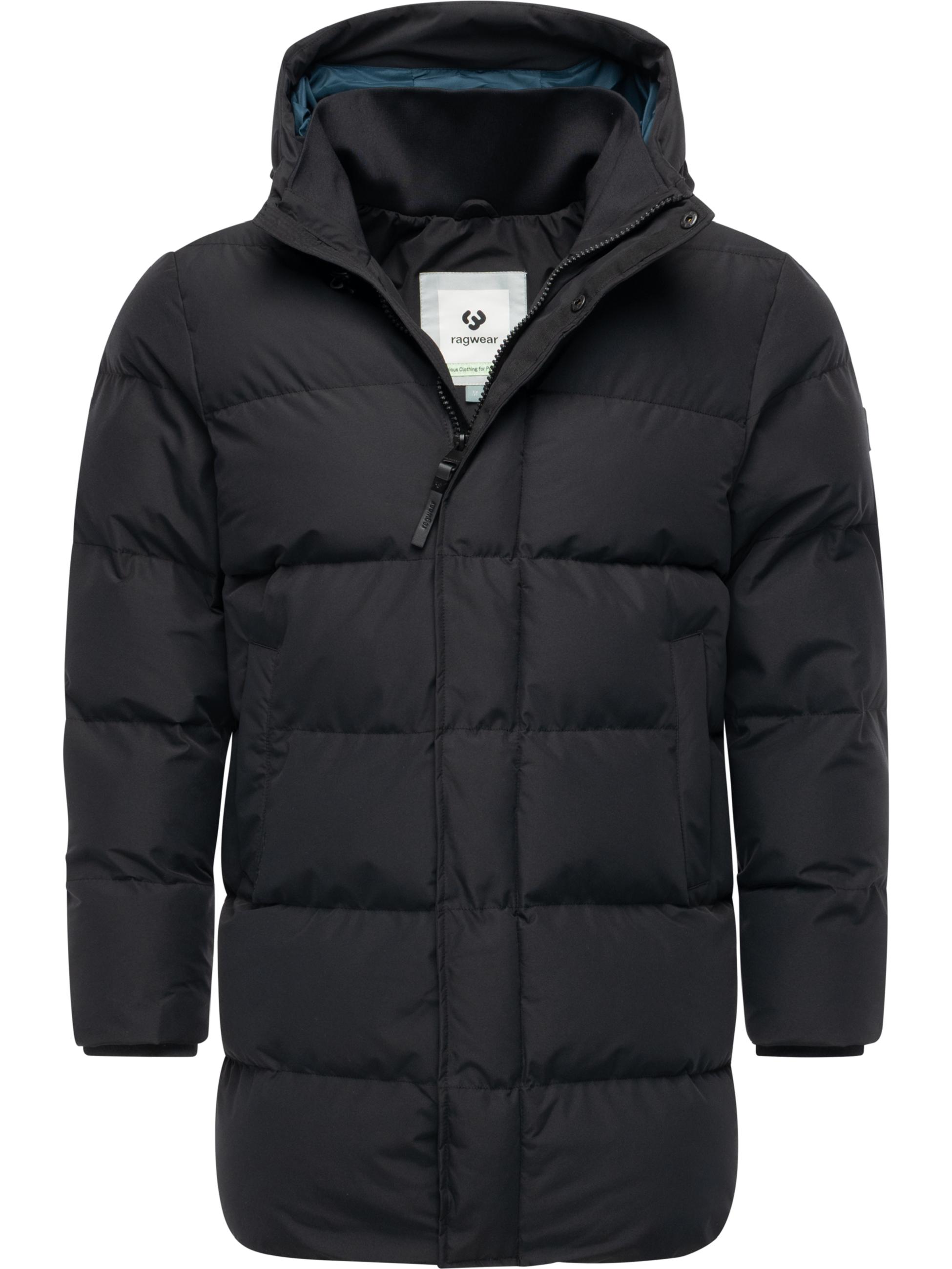Wasserdichter Winter Steppmantel mit Kapuze "Nortday" Black