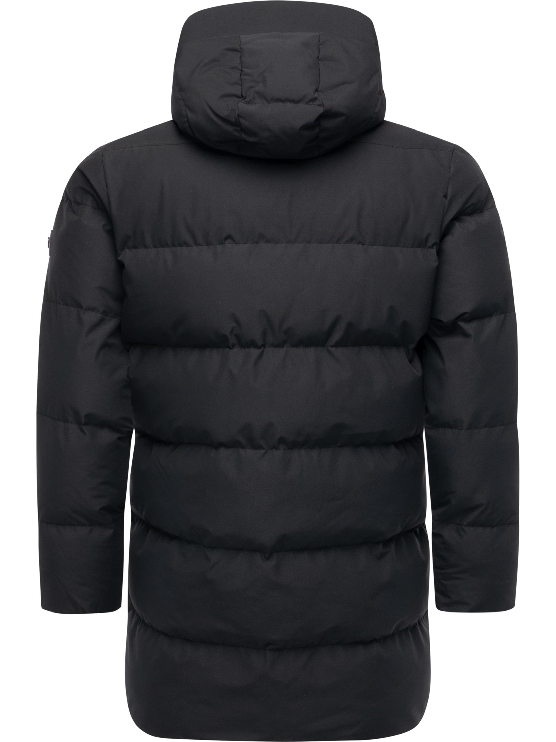 Wasserdichter Winter Steppmantel mit Kapuze "Nortday" Black