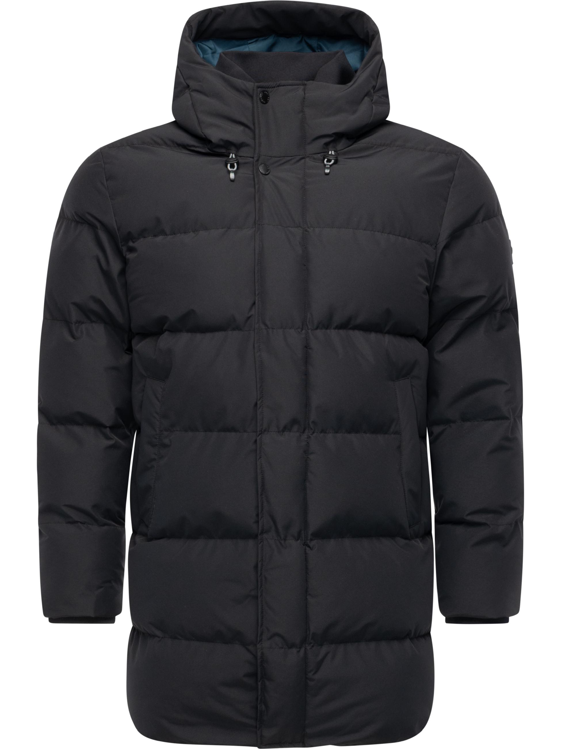 Wasserdichter Winter Steppmantel mit Kapuze "Nortday" Black
