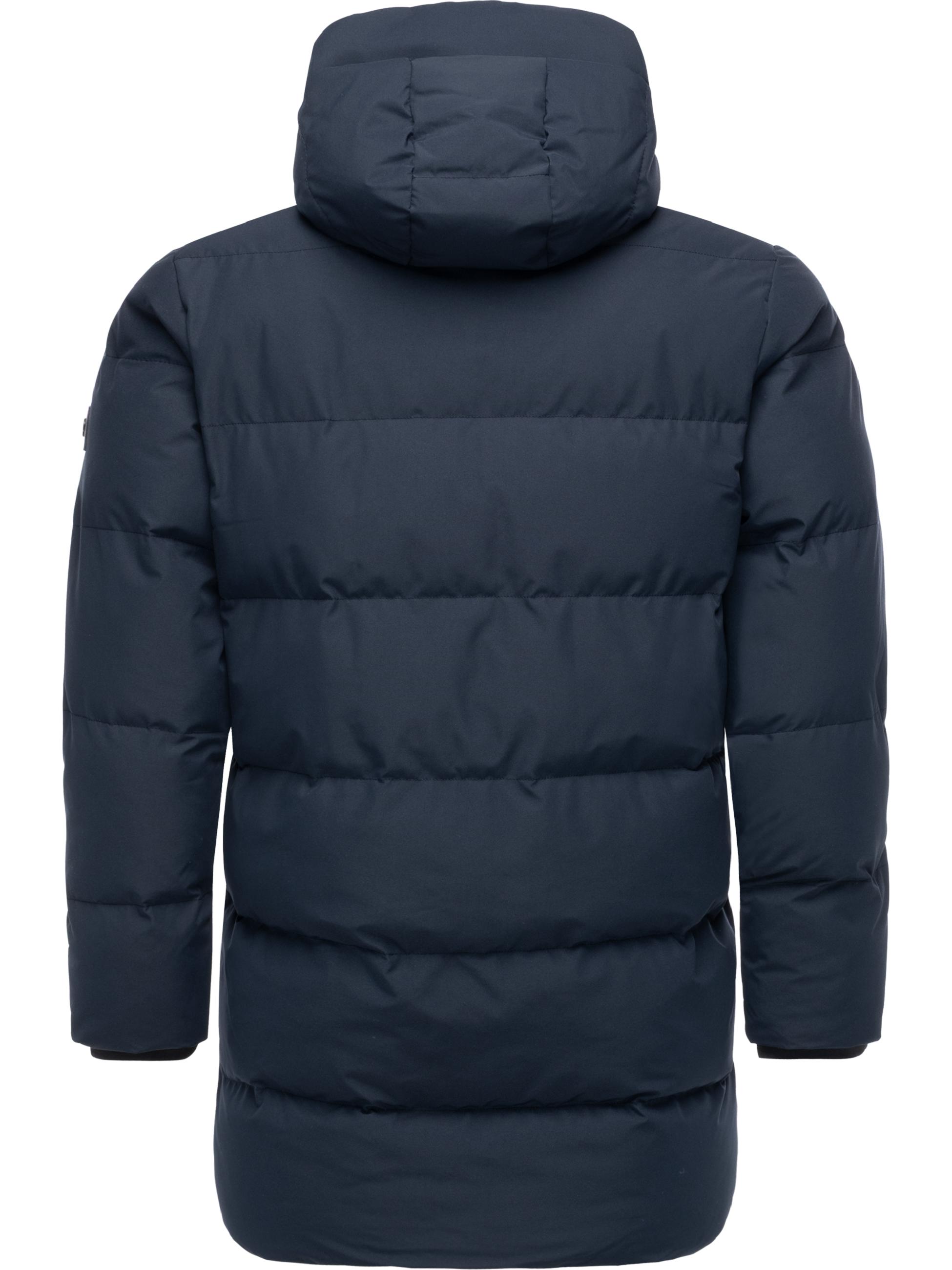Wasserdichter Winter Steppmantel mit Kapuze "Nortday" Navy
