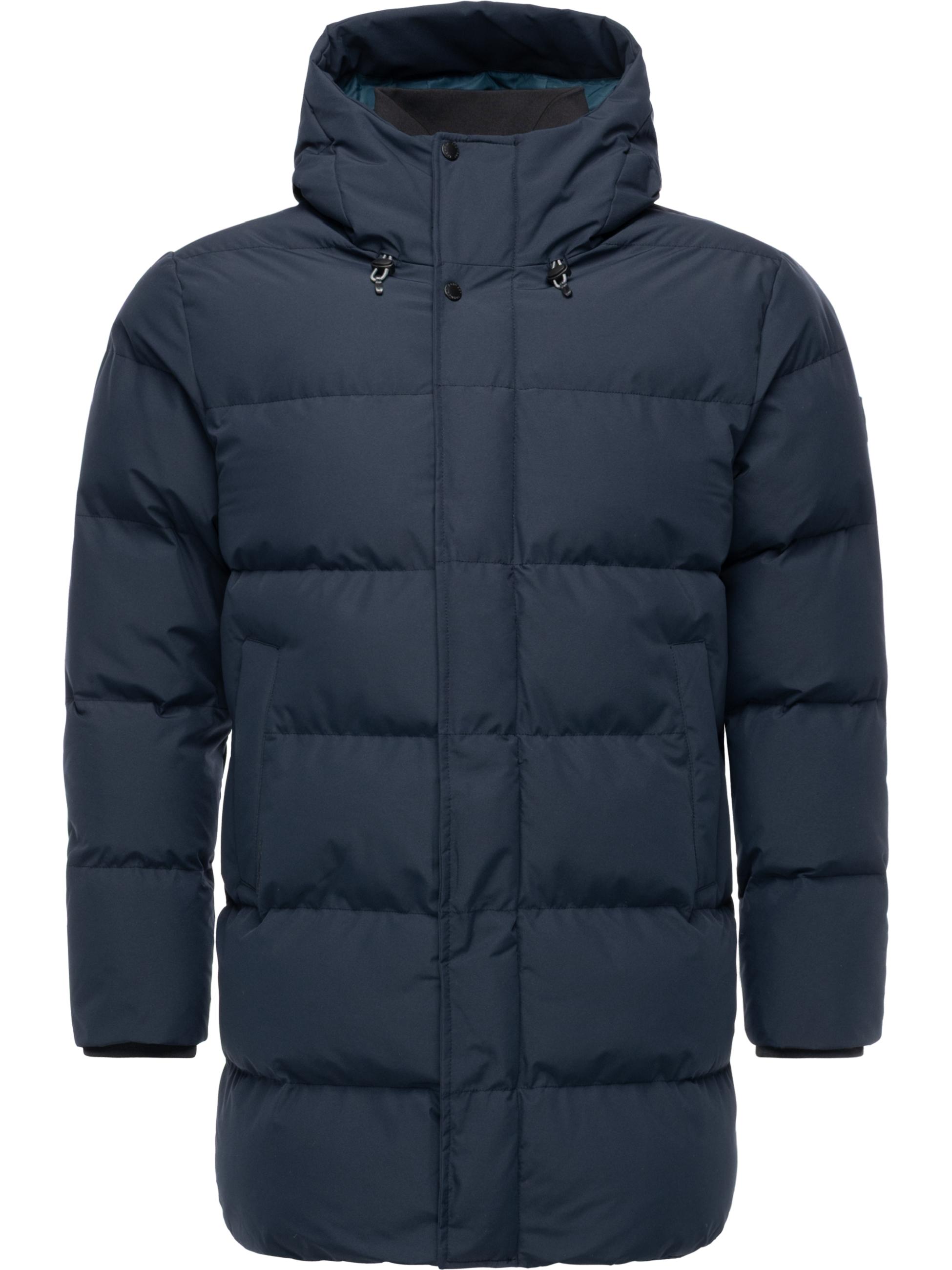 Wasserdichter Winter Steppmantel mit Kapuze "Nortday" Navy