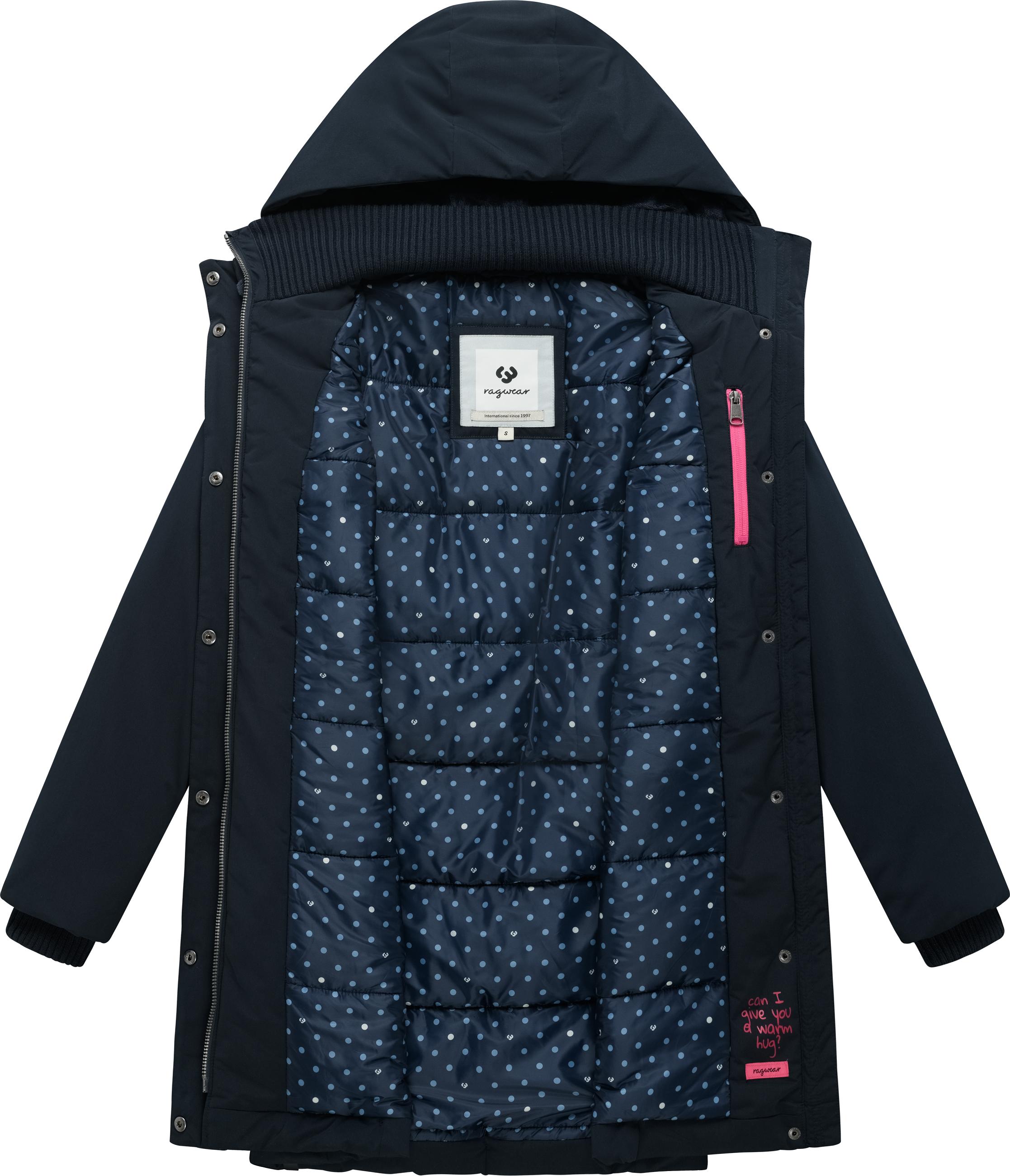 Winter Kurzmantel mit Taillengürtel "Northe Y" Navy