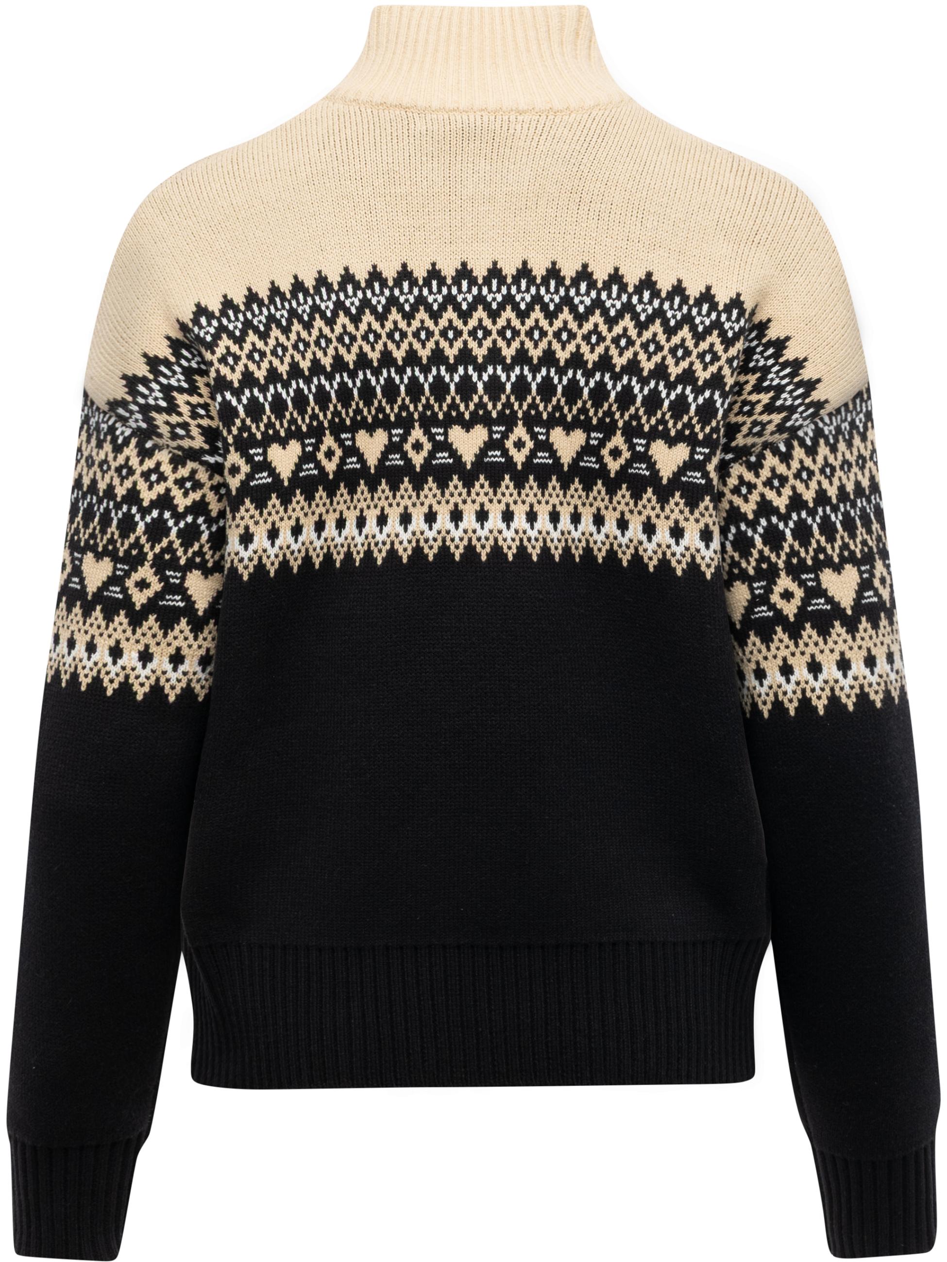 Norweger Strickpullover mit Zipper Norwie Black