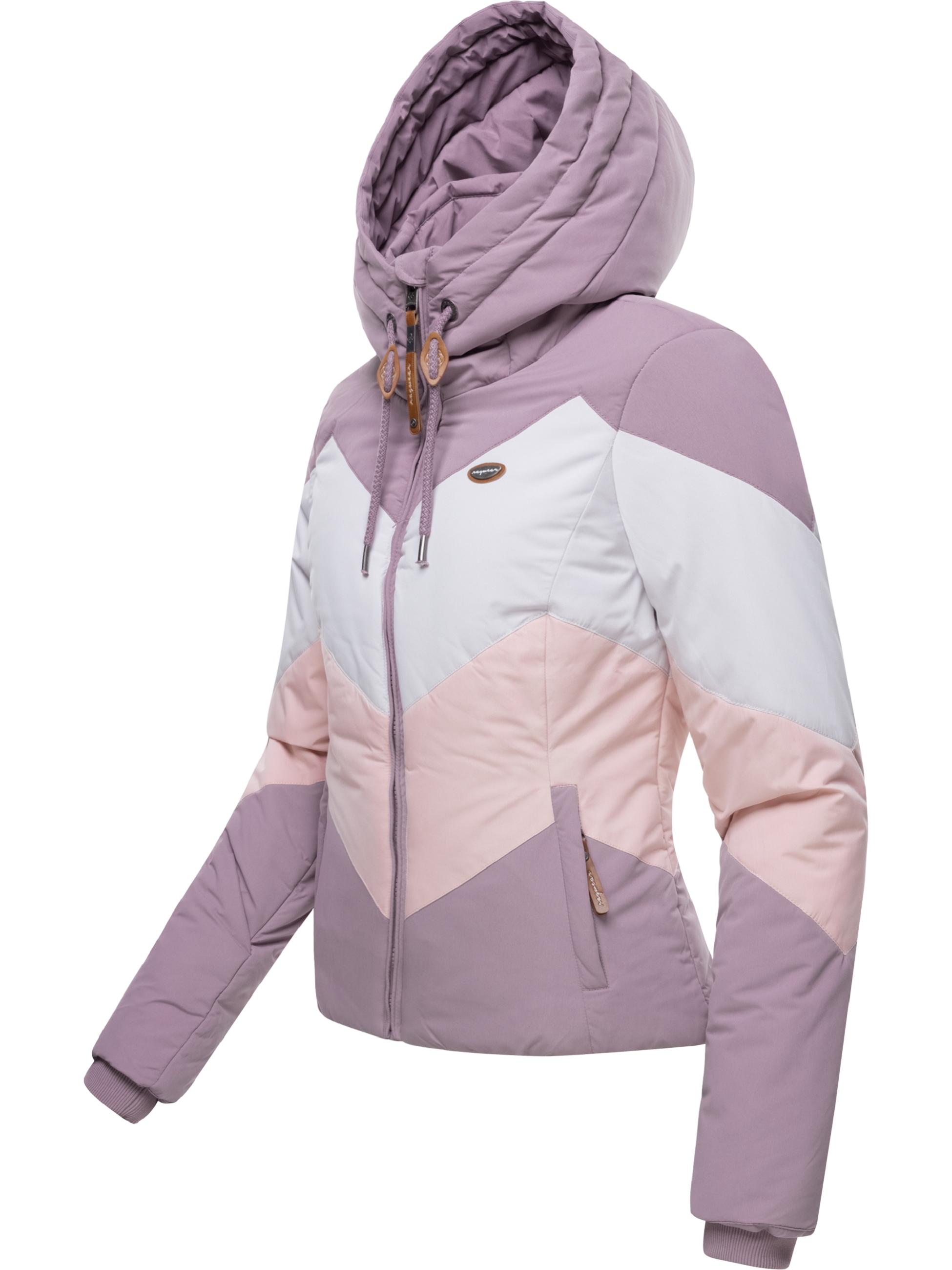 Winter Steppjacke Multicolor mit Kapuze "Novva Block" Lavender22