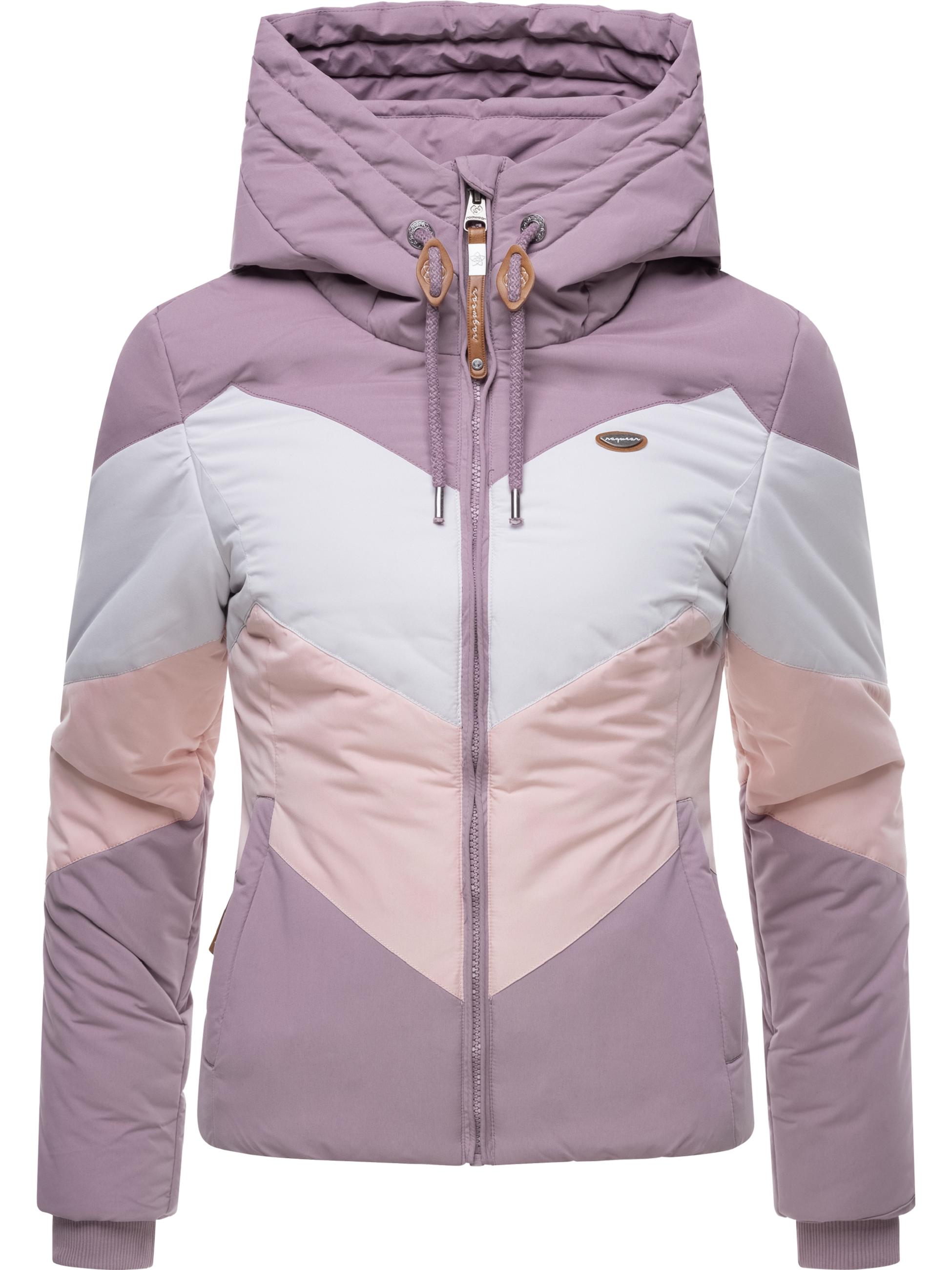 Winter Steppjacke Multicolor mit Kapuze "Novva Block" Lavender22